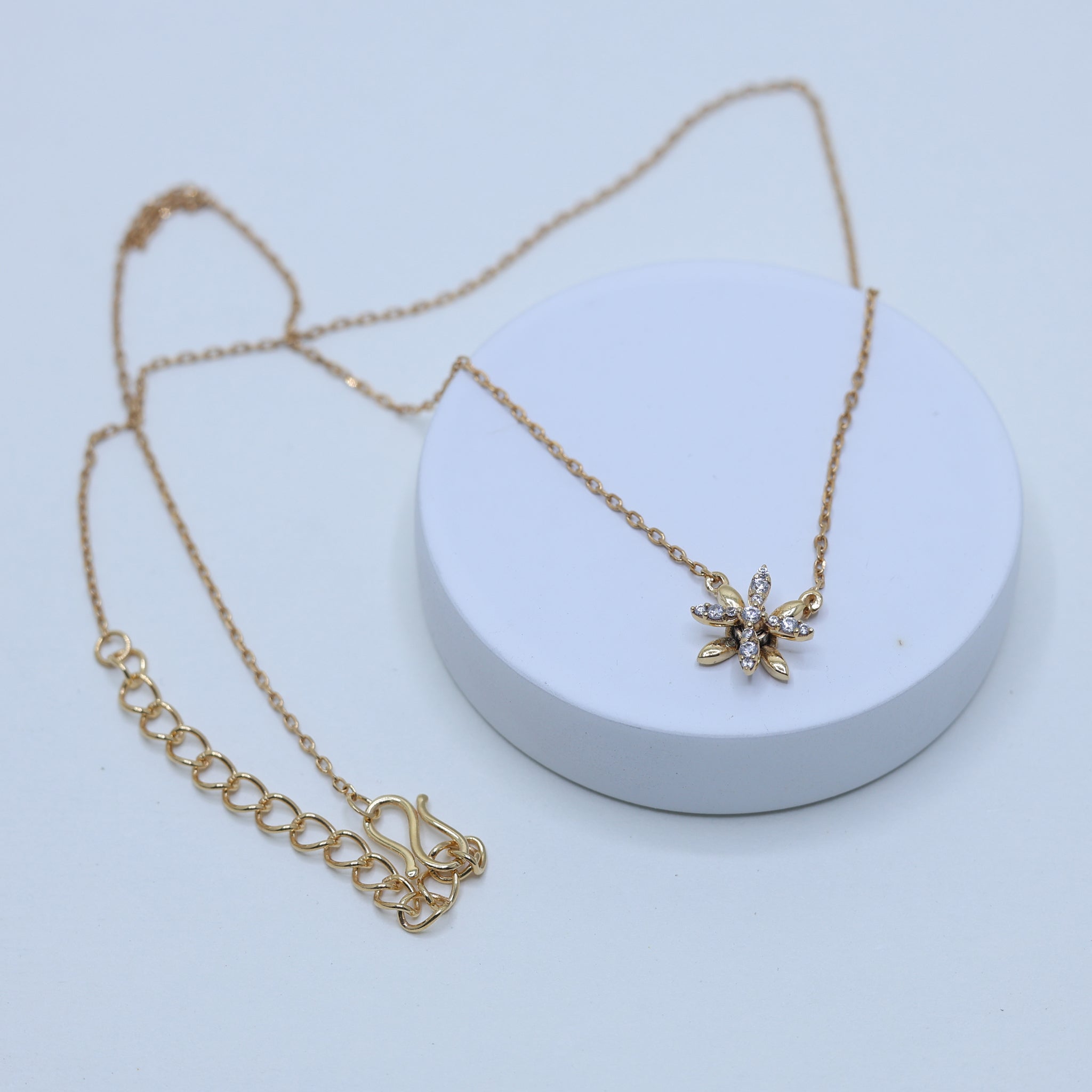 Gold Plated Silver Floral Pendant