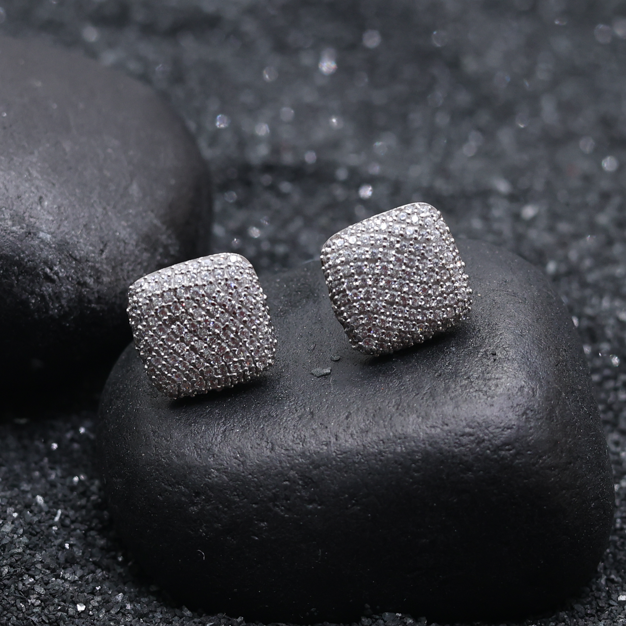 Square American Diamond Studs Earring