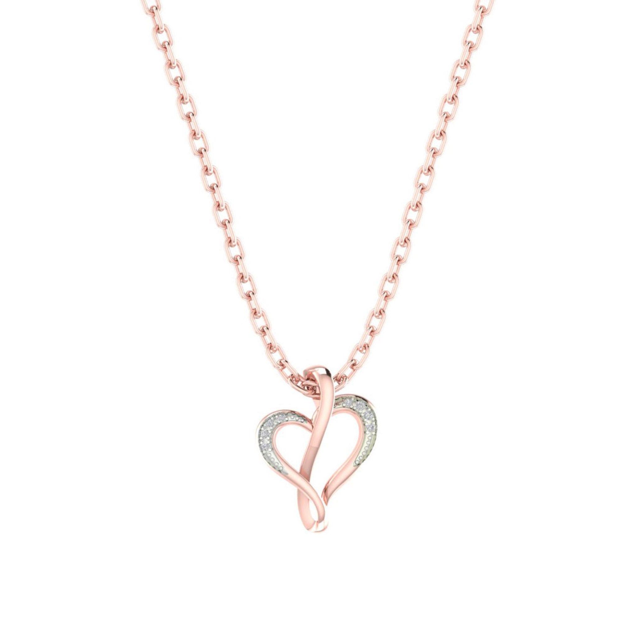 Rose Gold Plated Heart Pendant