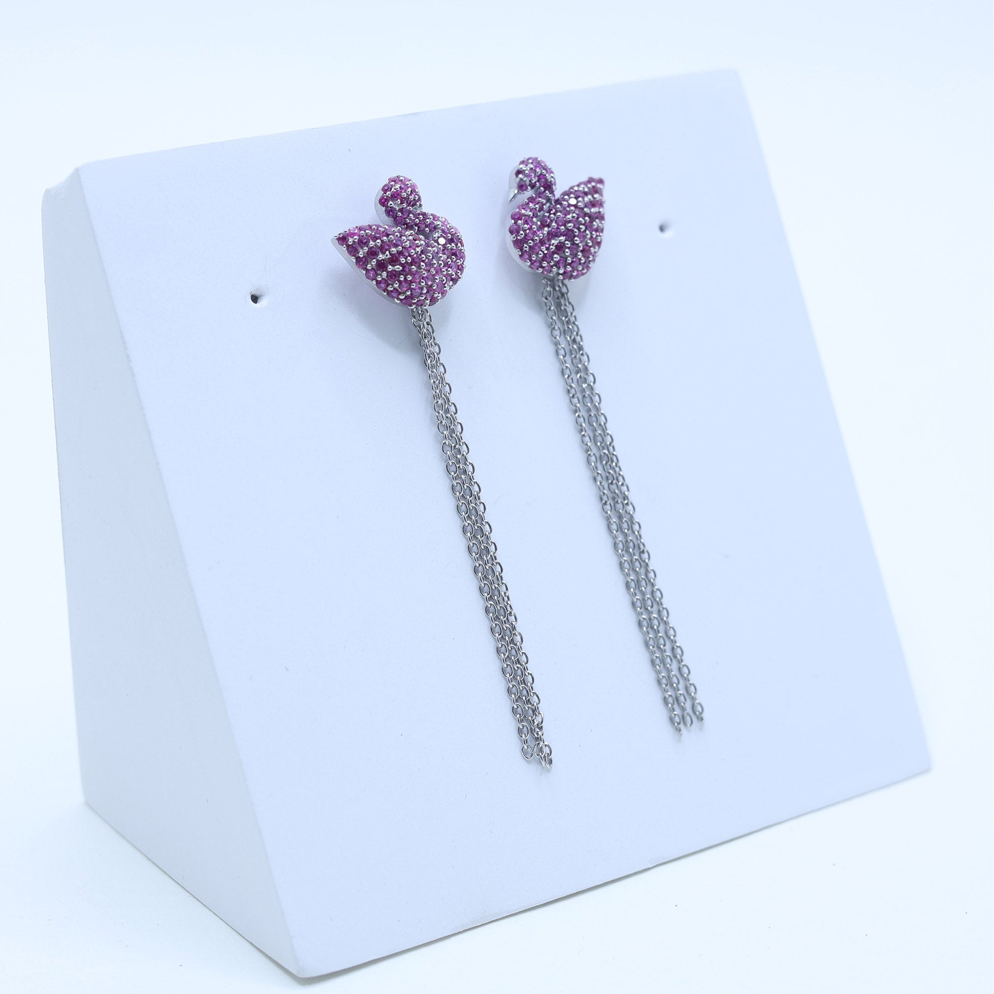 Elegant Swan Dangle Earrings