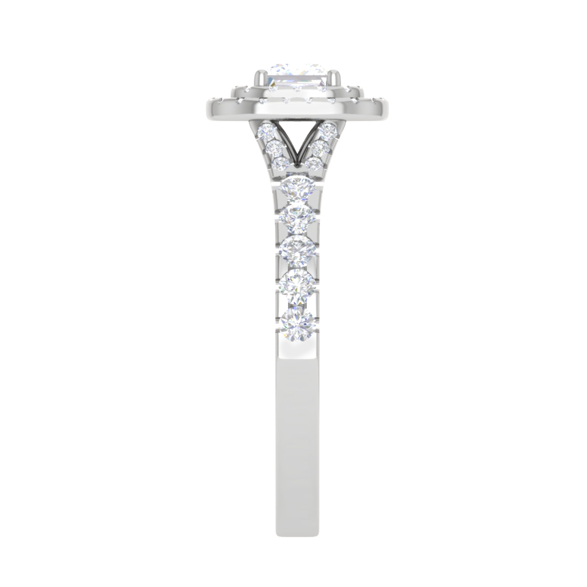Princess Cut Double Halo Ring
