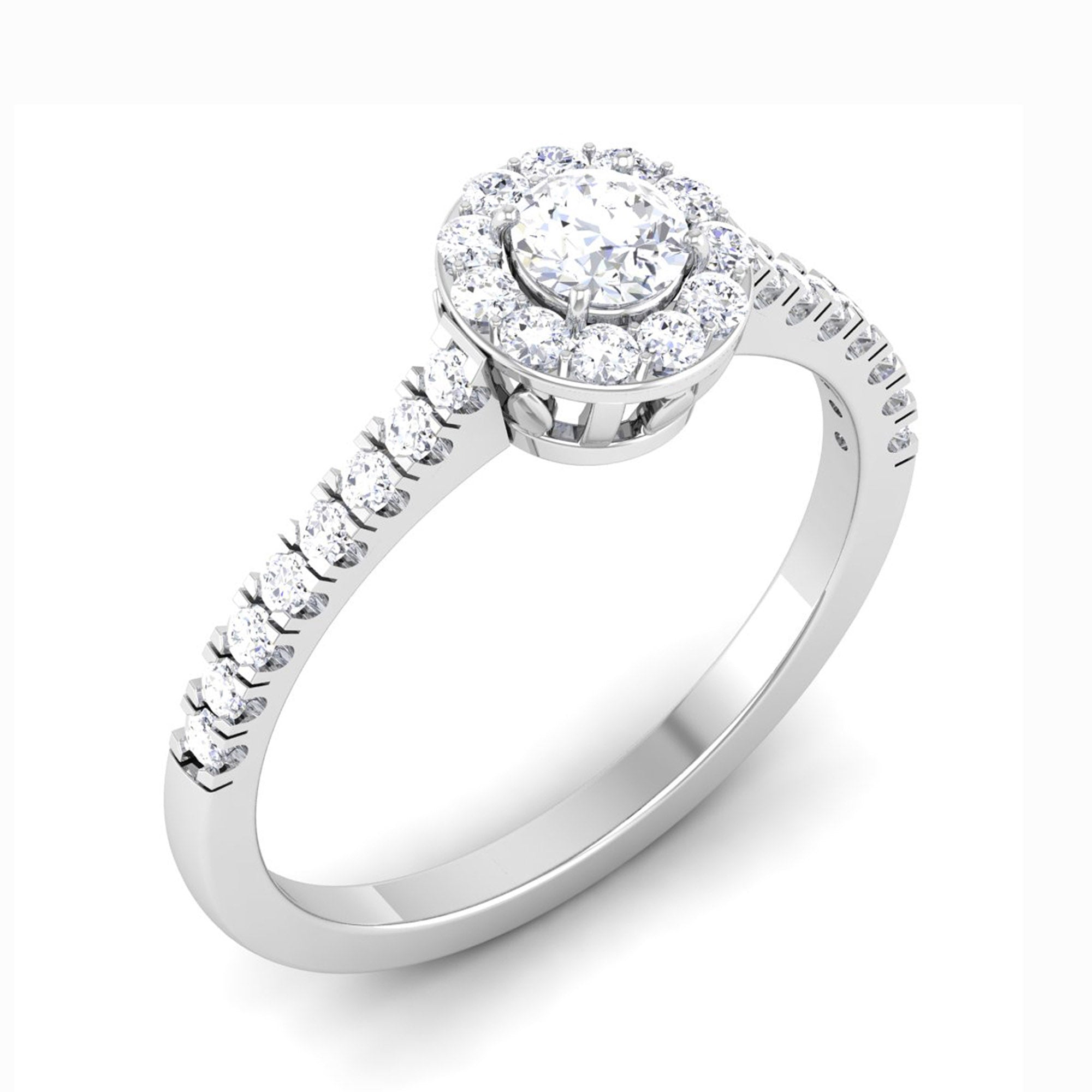 Classic Halo Diamond Ring