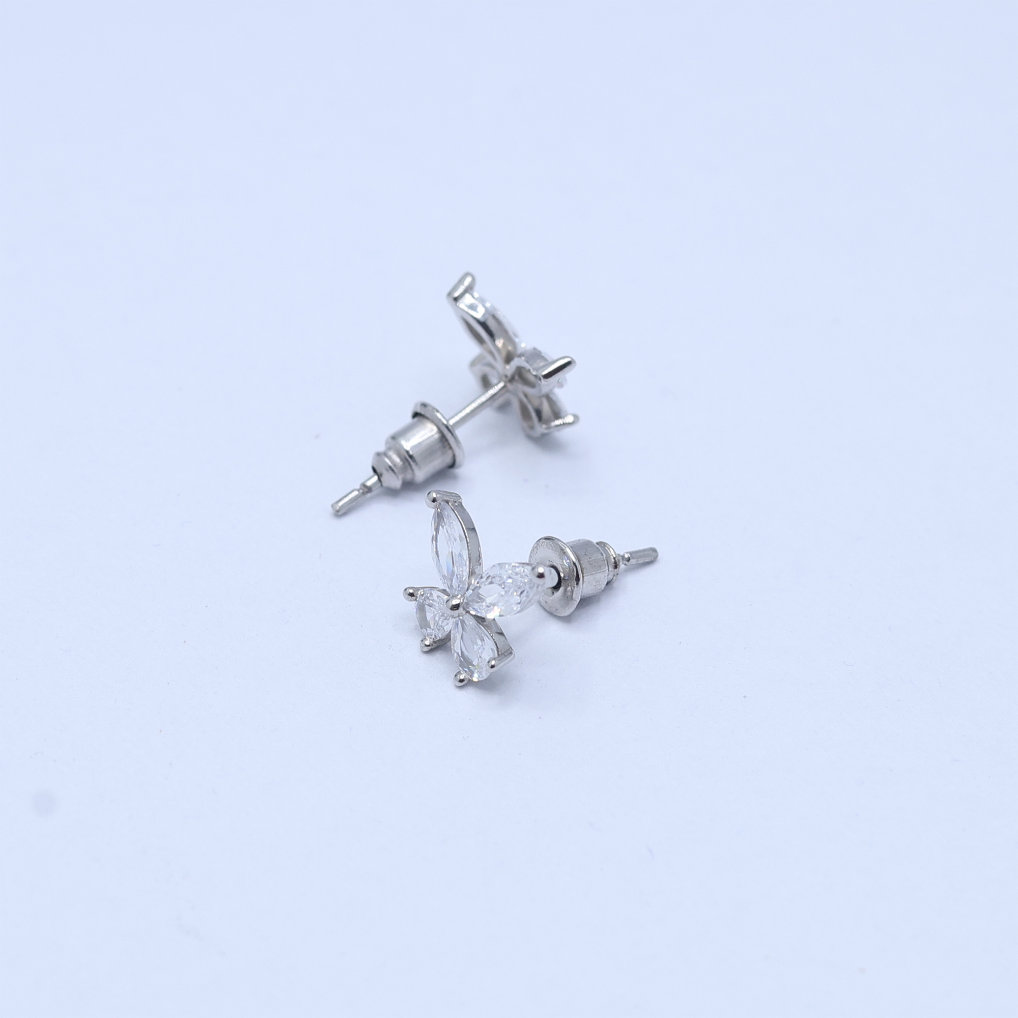 Dainty Butterfly Silver Studs