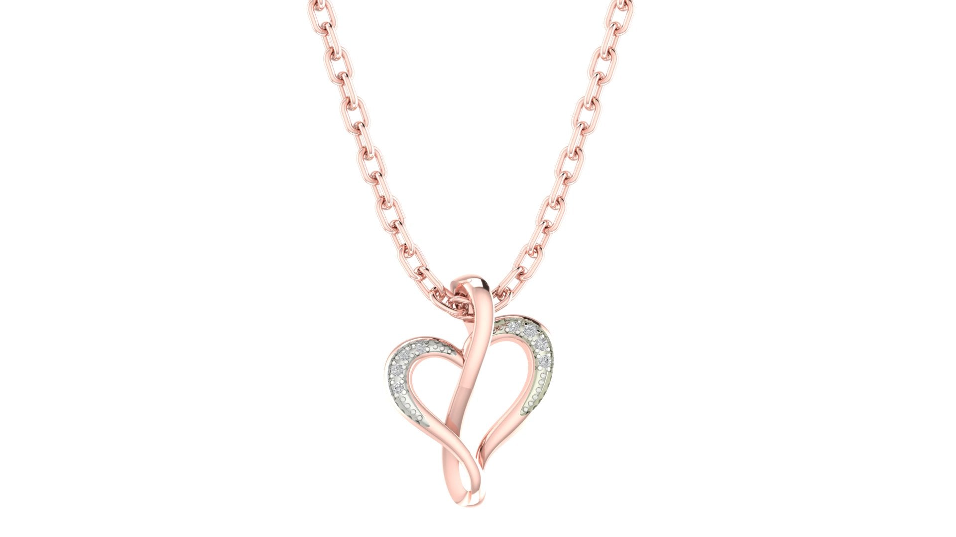 Rose Gold Plated Heart Pendant