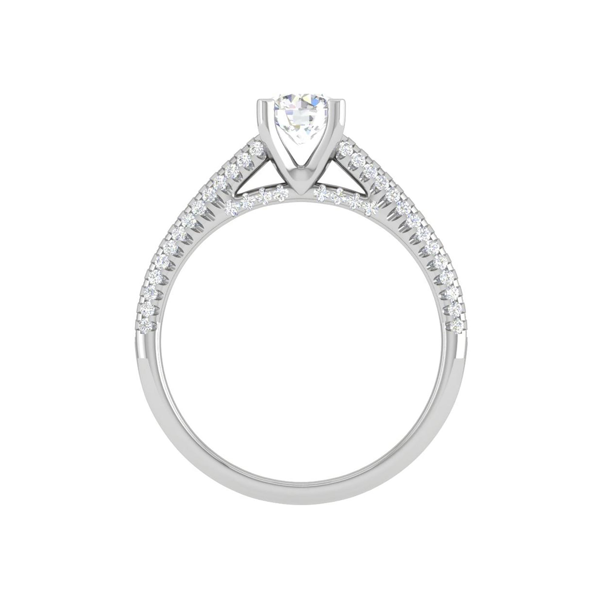 Adjustable Round Solitaire Ring