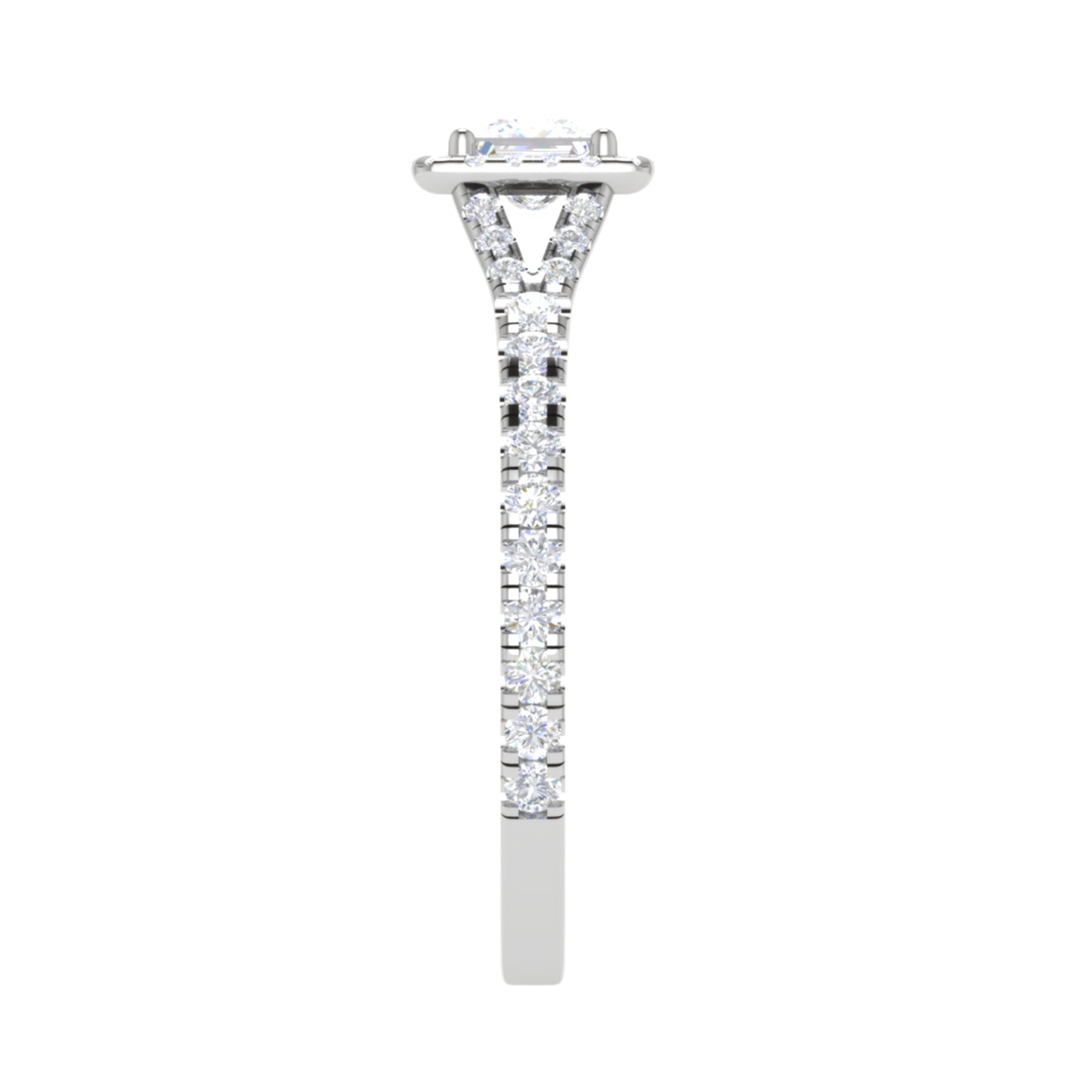 American Diamond Adjustable Halo Ring