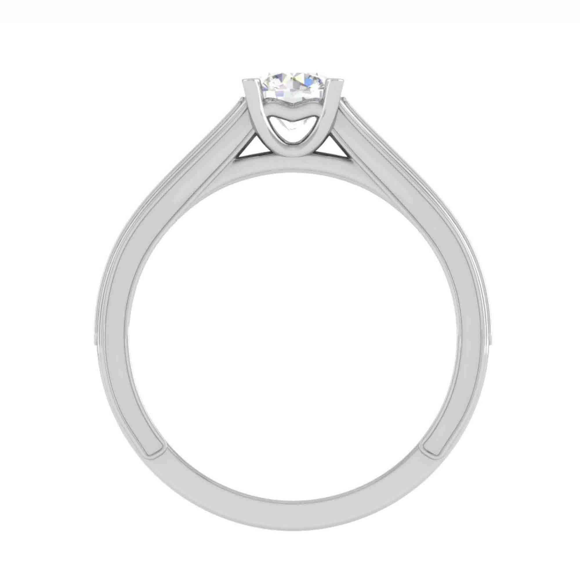 White Gold Plated Sterling Silver Ring