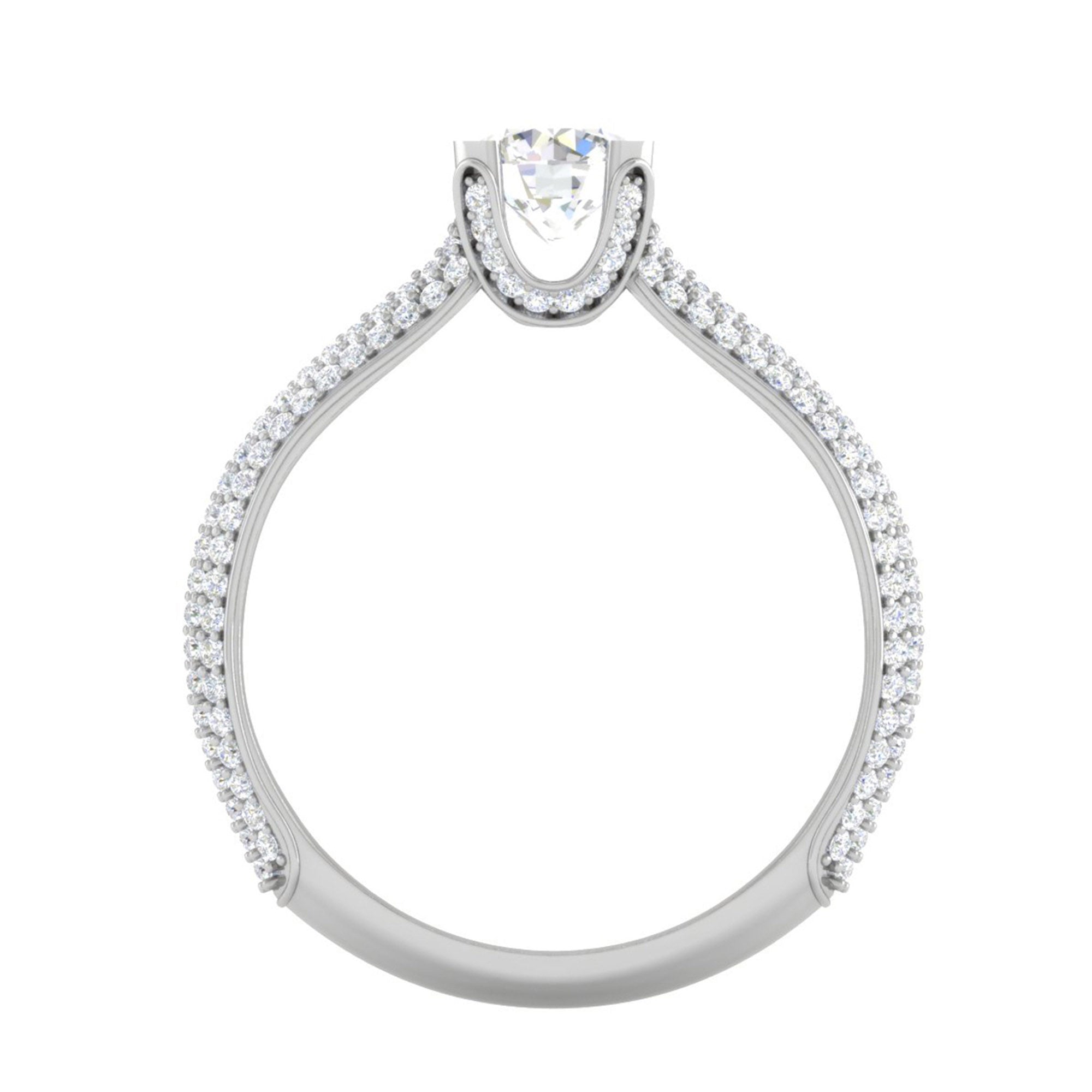 American Diamond Split Shank Ring