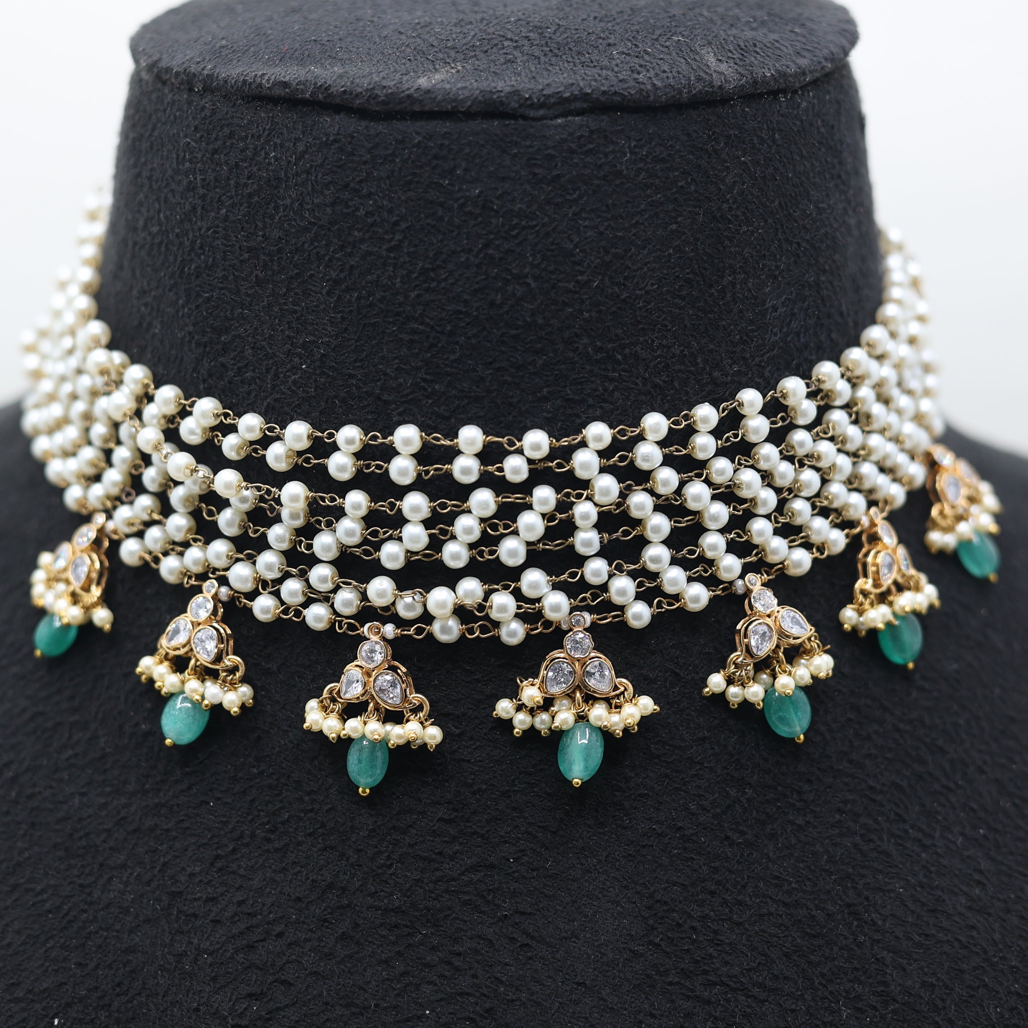 Elegant Multi Beads Party Wear Necklace