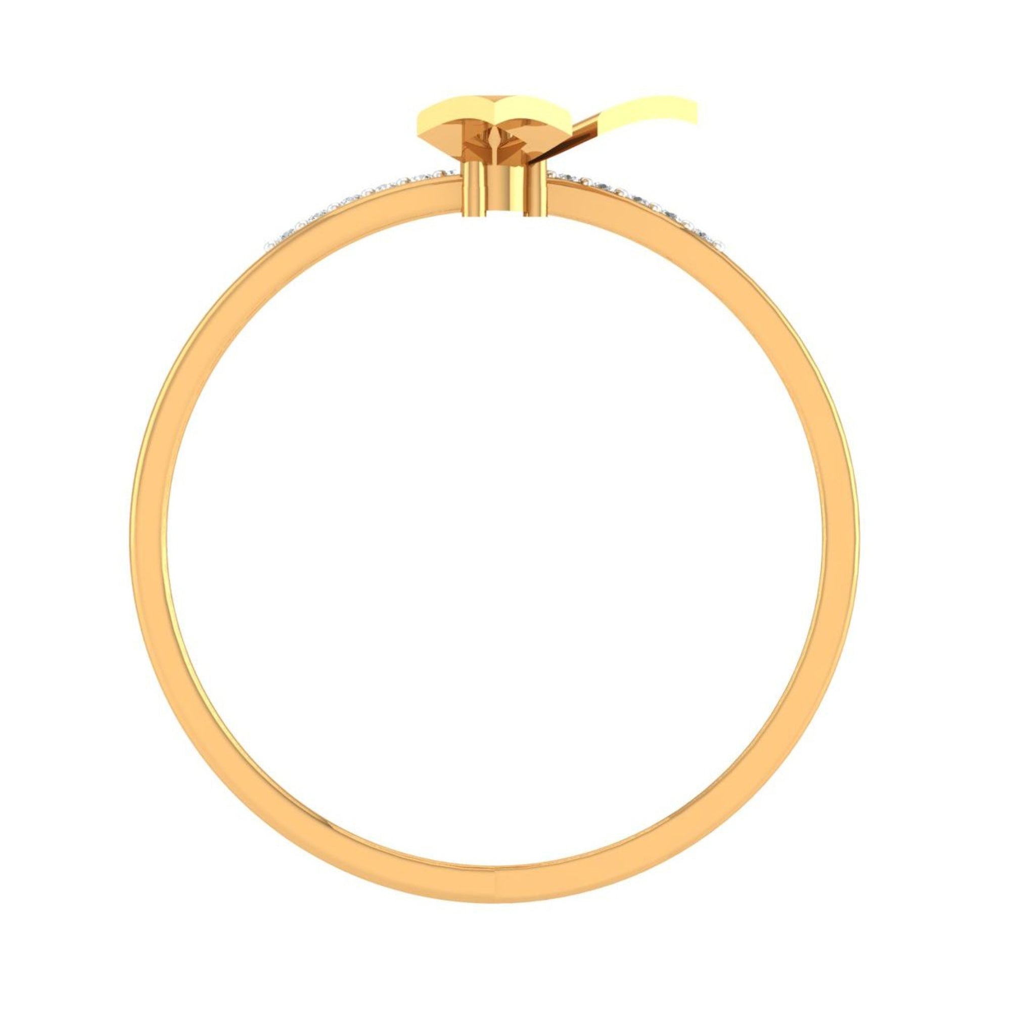 Geometric Floral Diamond Ring
