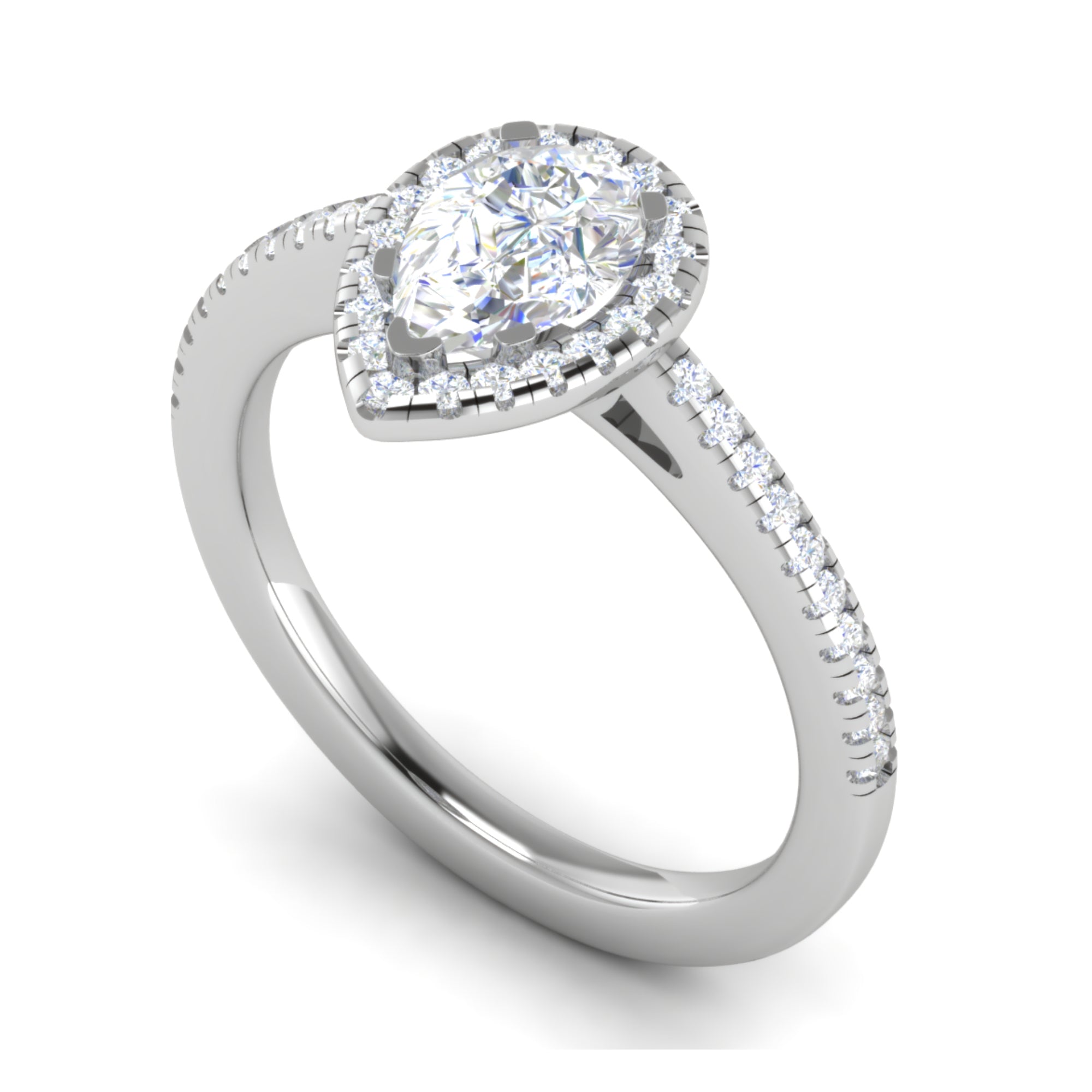 Timeless Pear Shaped Halo Ring