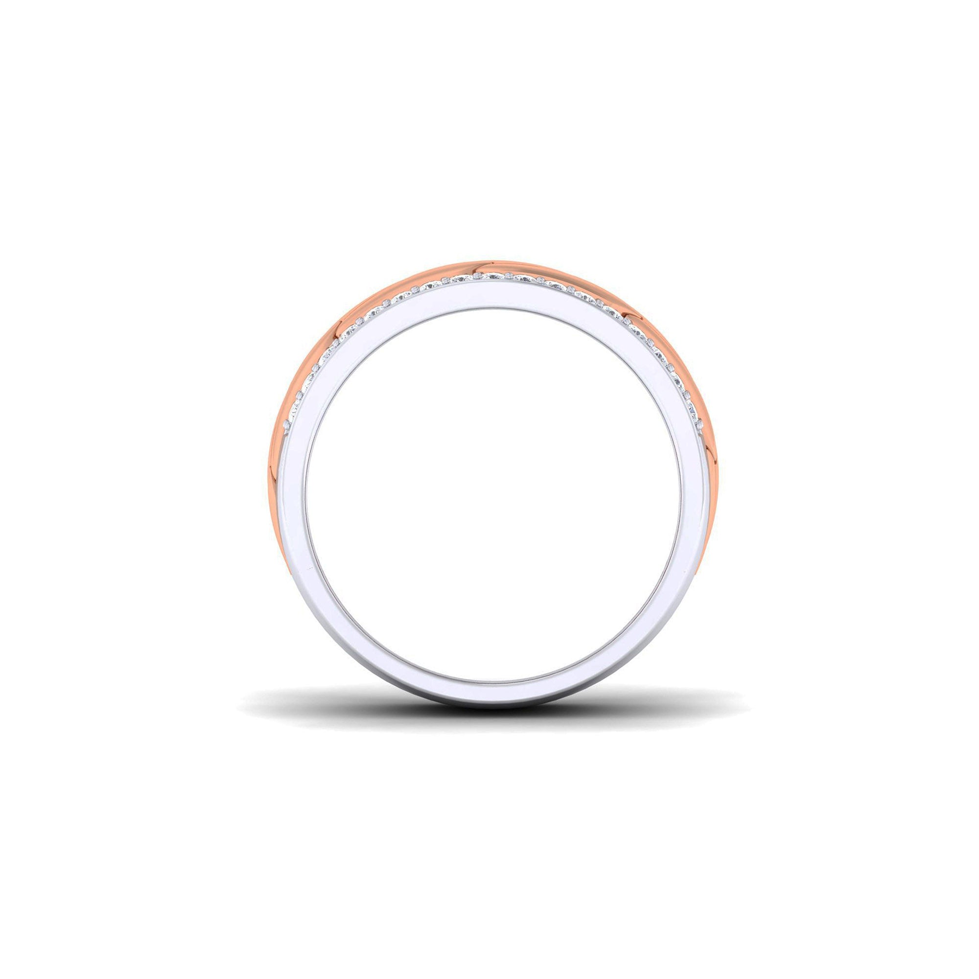 Adjustable Stylish Silver Rose & White Gold Dual Tone Band