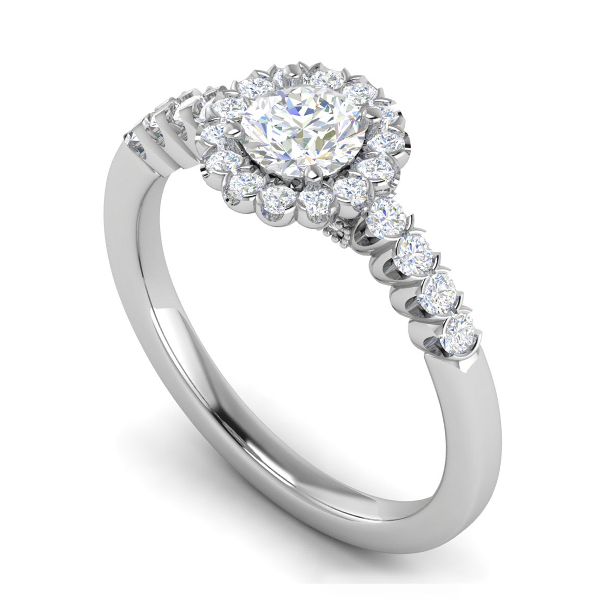 American Diamond Halo Promise Ring