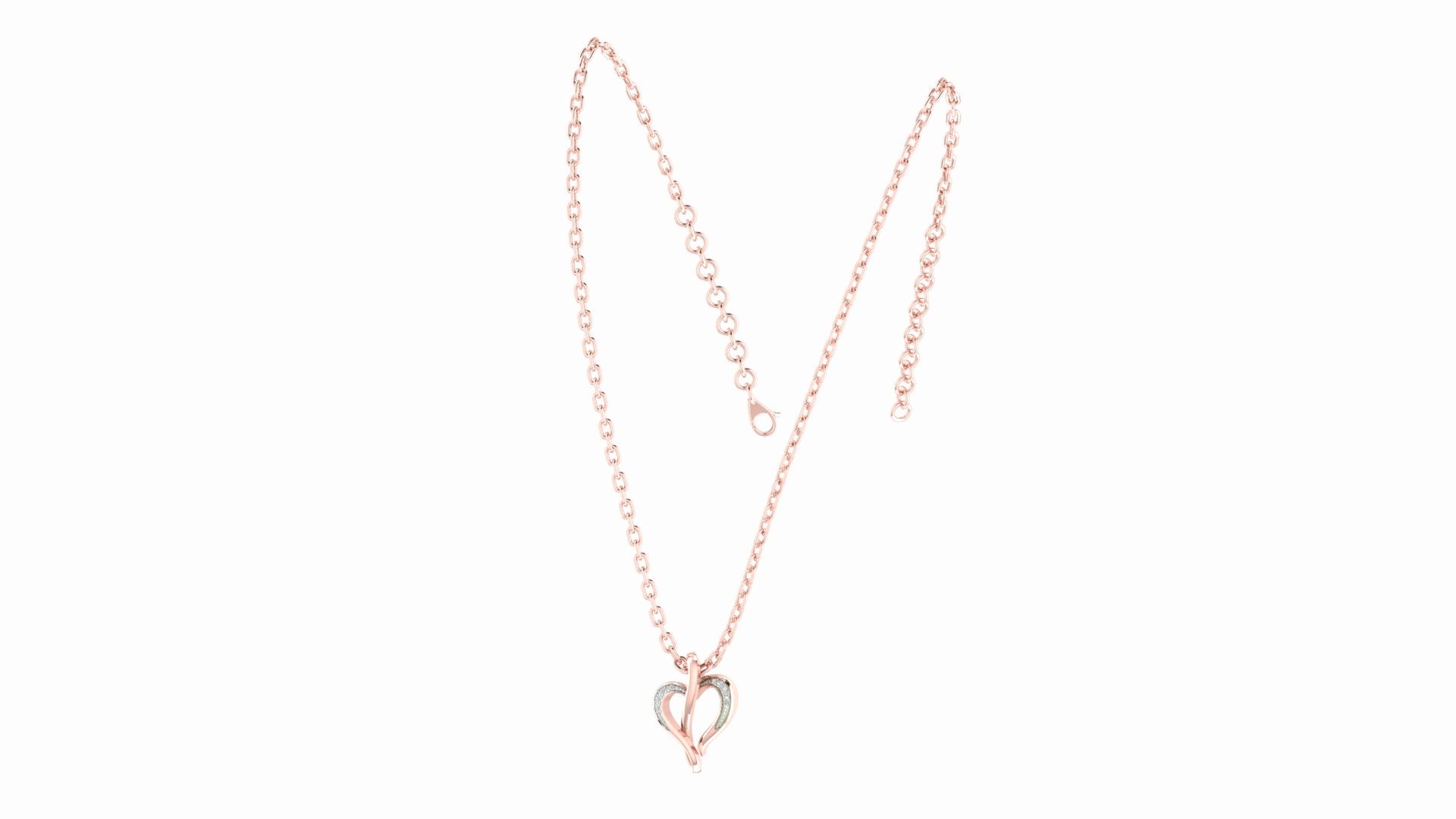 Rose Gold Plated Heart Pendant