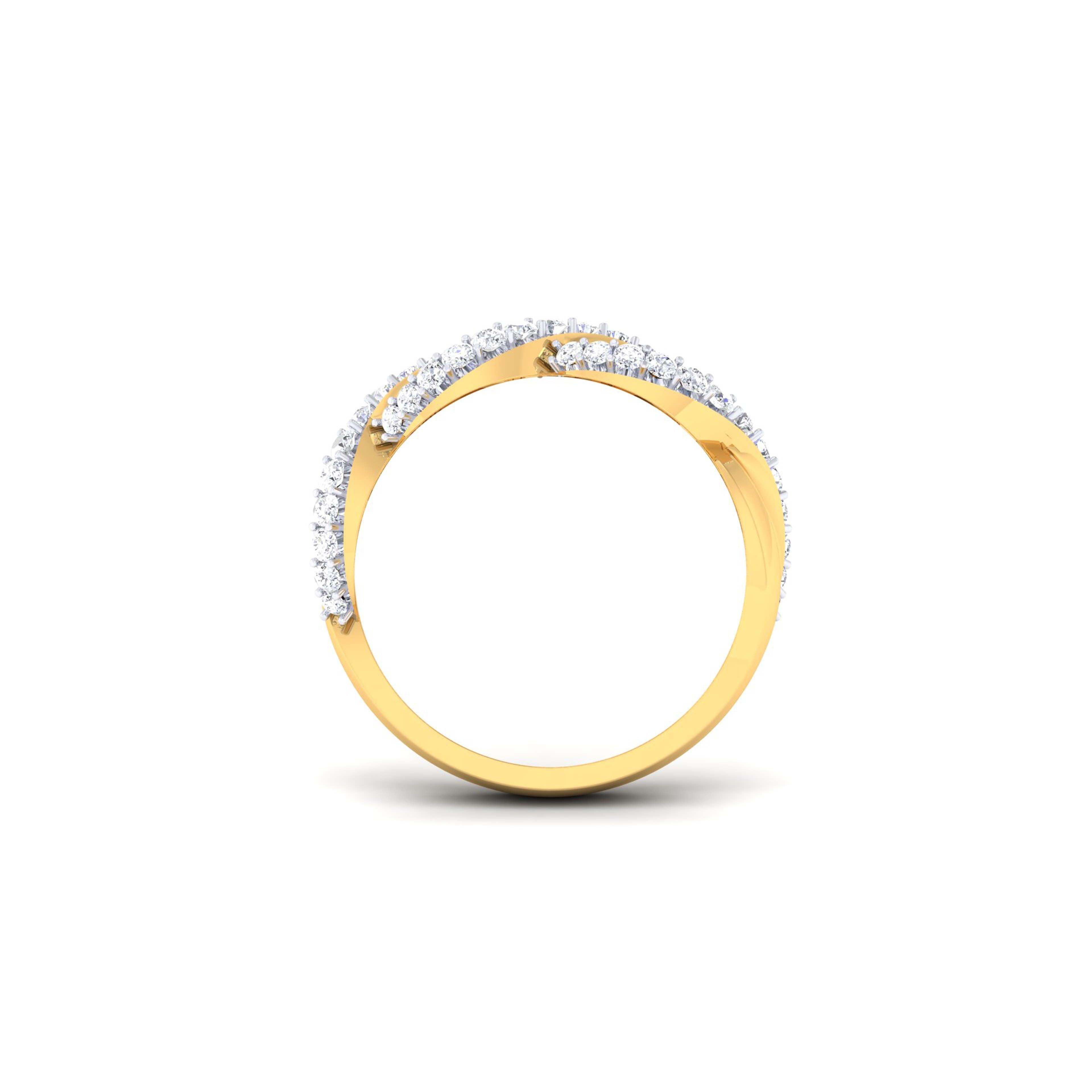 Adjustable Luxurious Silver Yellow Gold Crossover Women Band