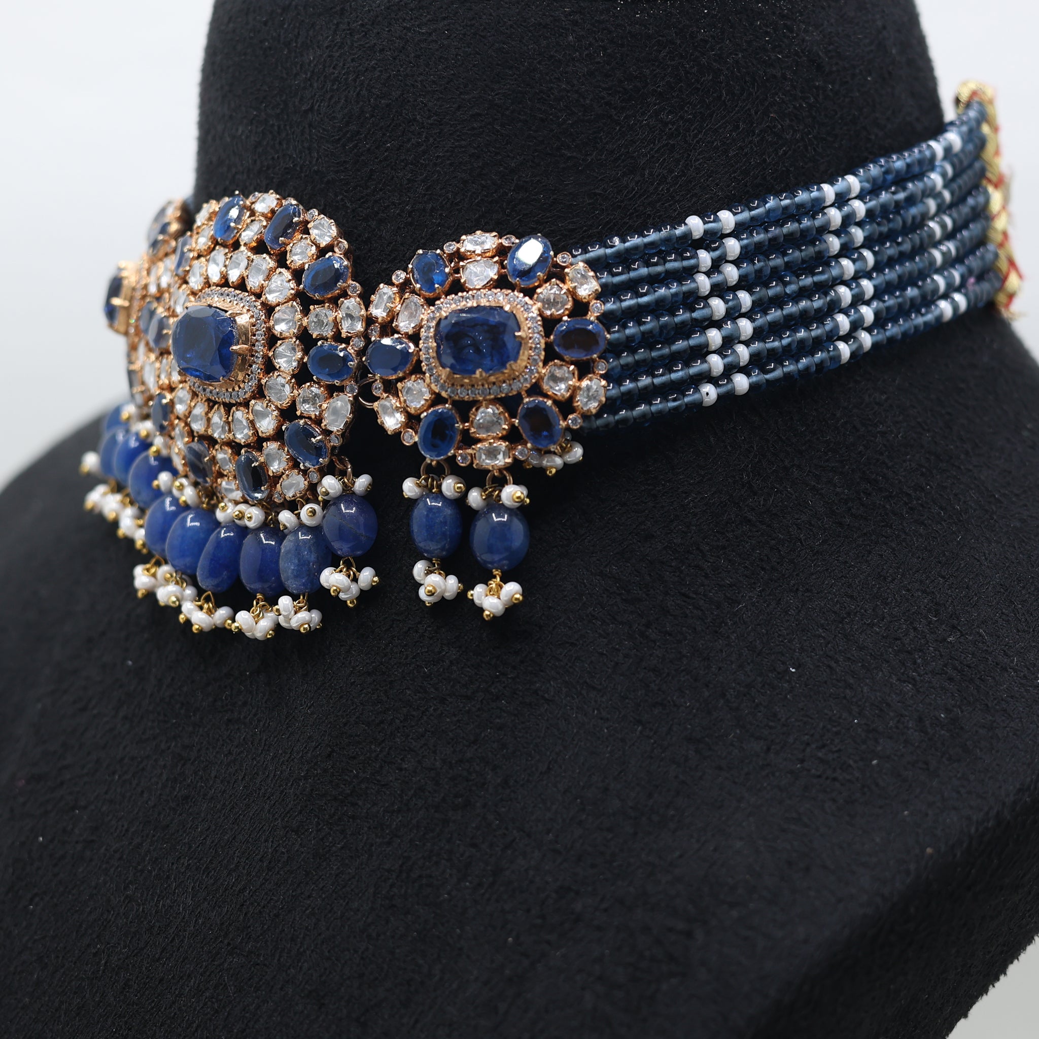 Royal Blue Sapphire Bridal Choker