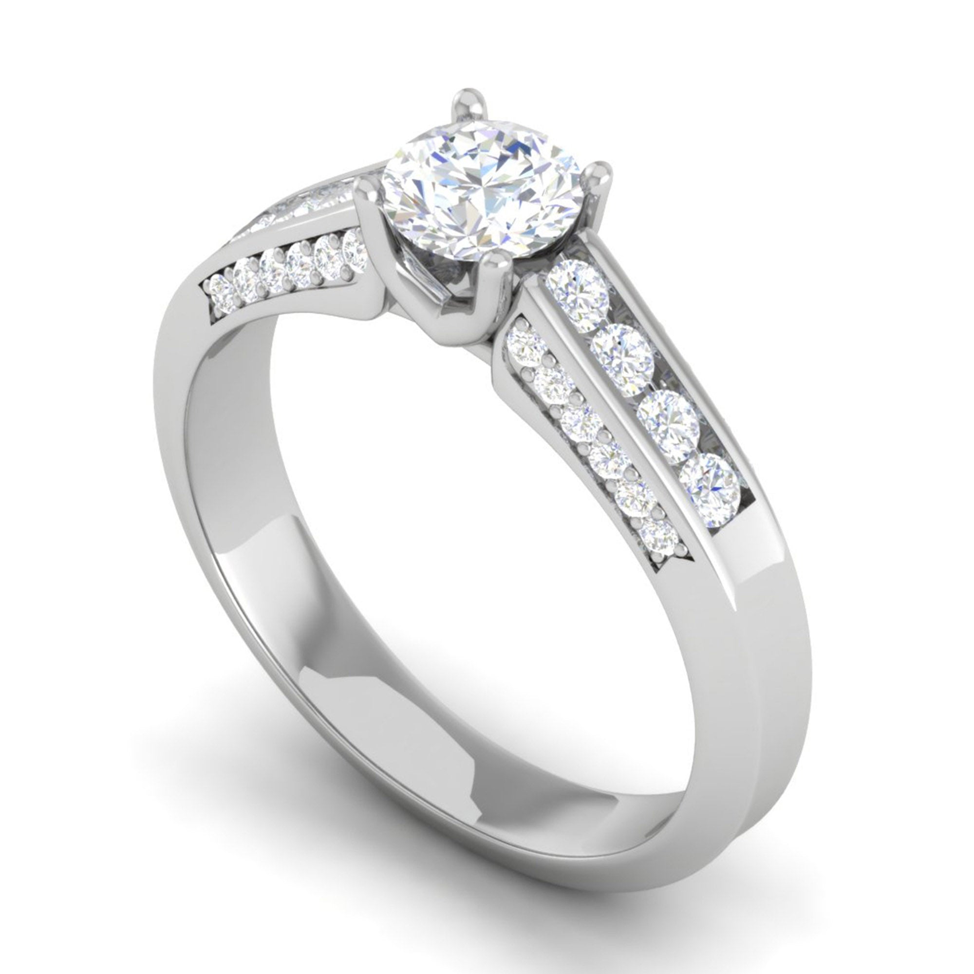 Sterling Silver Channel Set Ring