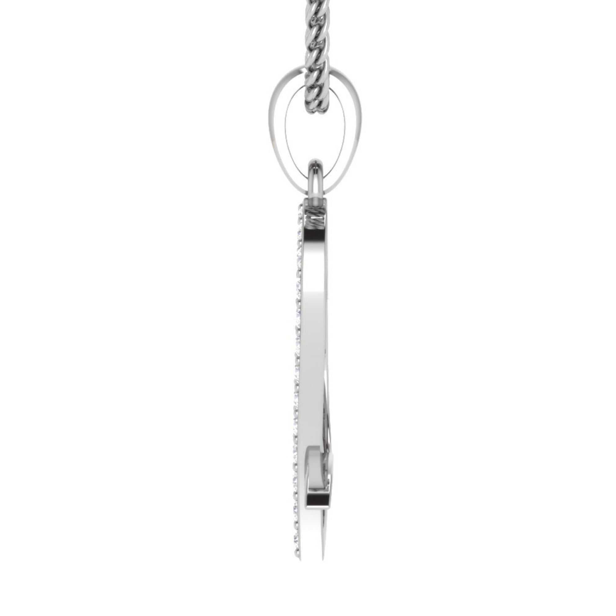 Sparkling Open Heart Pendant