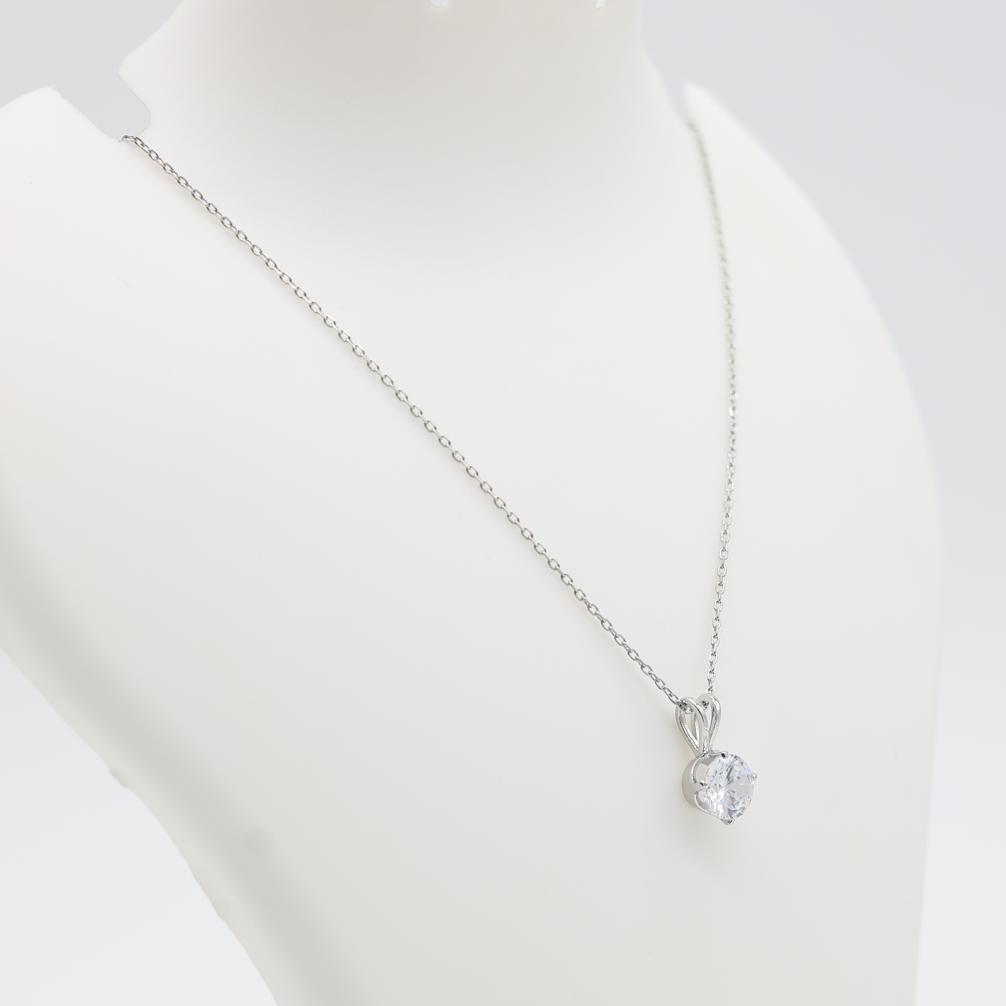 Crystal White Gold Plated Pendant