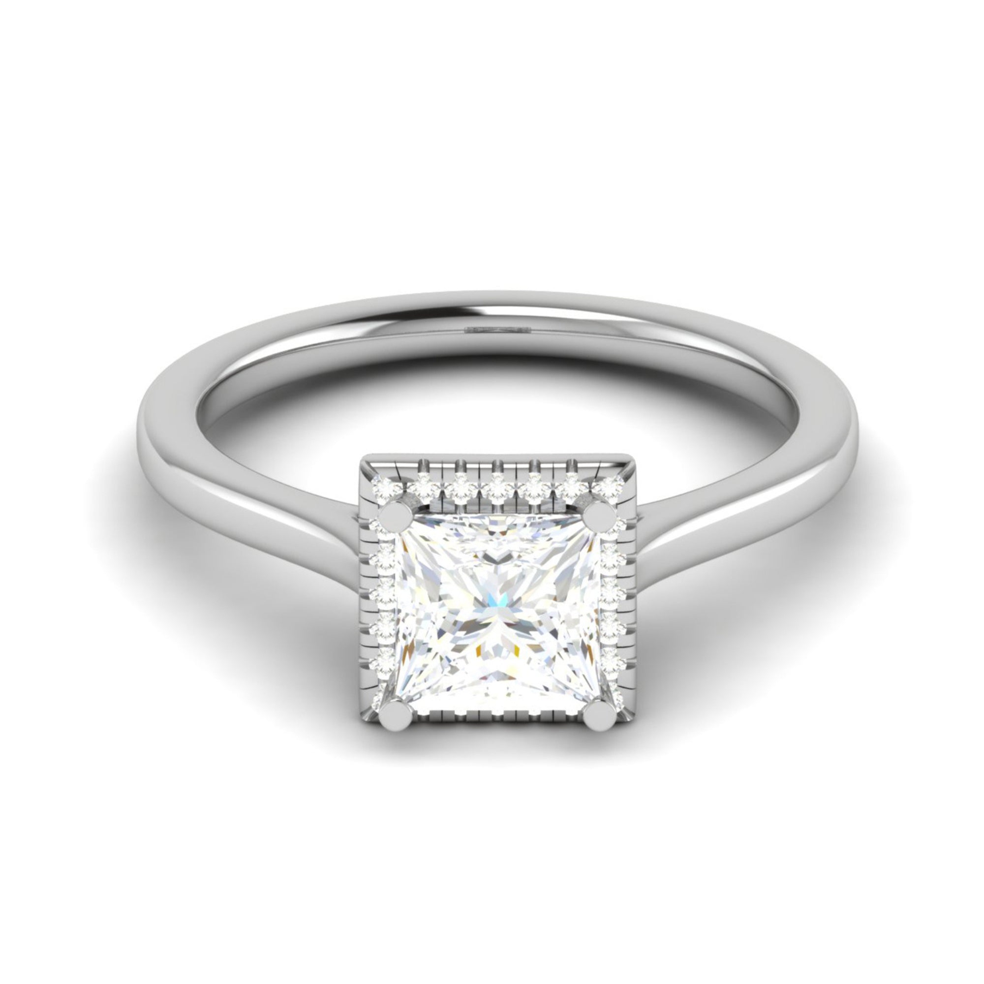 Sterling Silver Princess Cut Ring