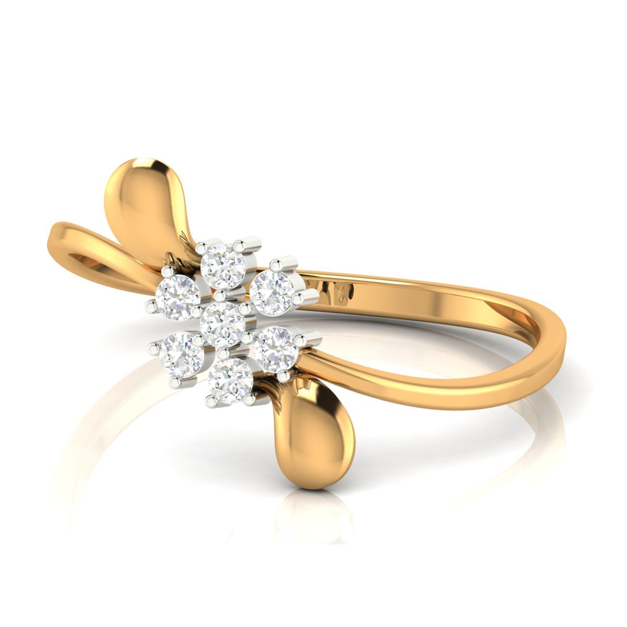 Floral Cluster Ring in Gold Plating