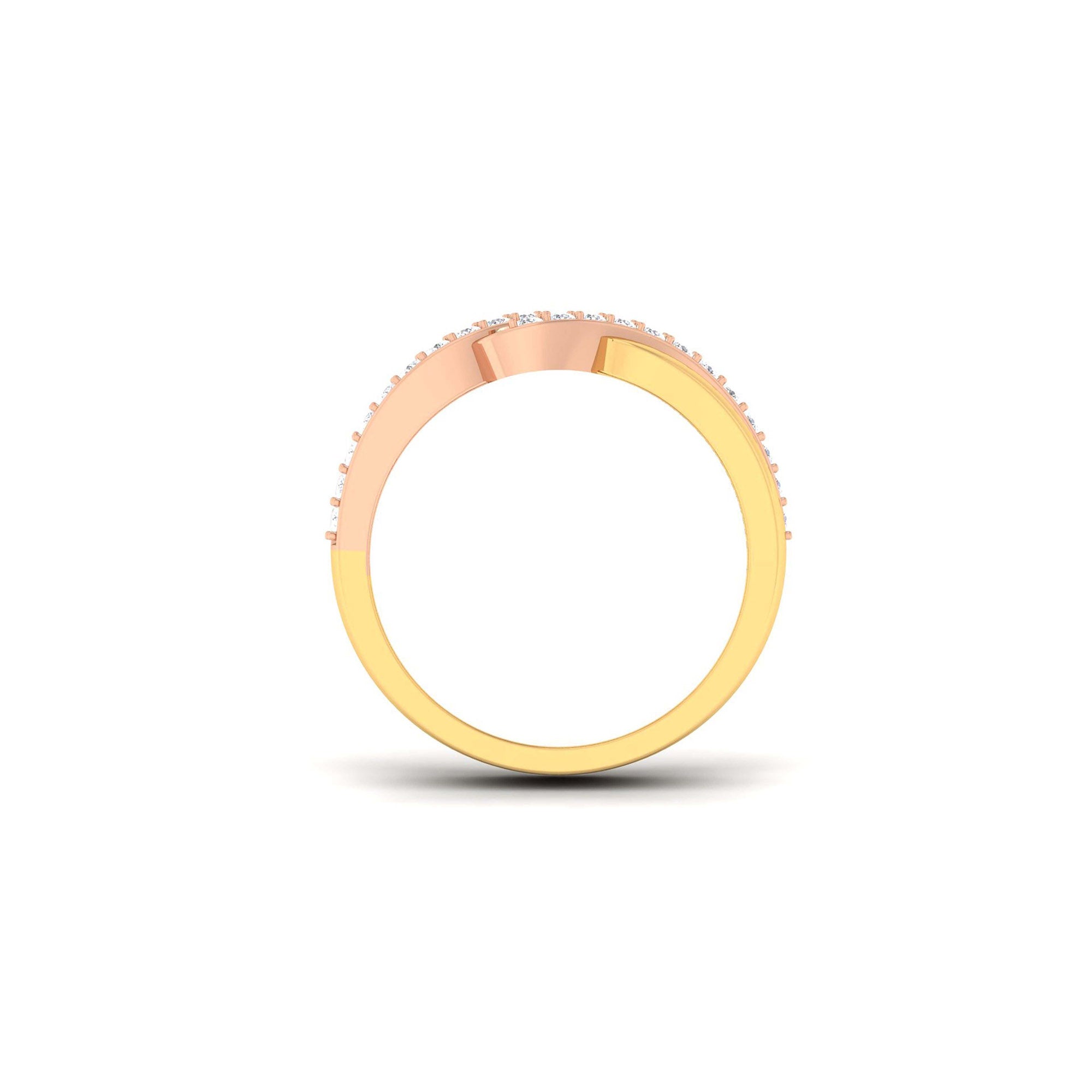 Adjustable Luxury Silver Yellow & Rose Gold Twisted Band