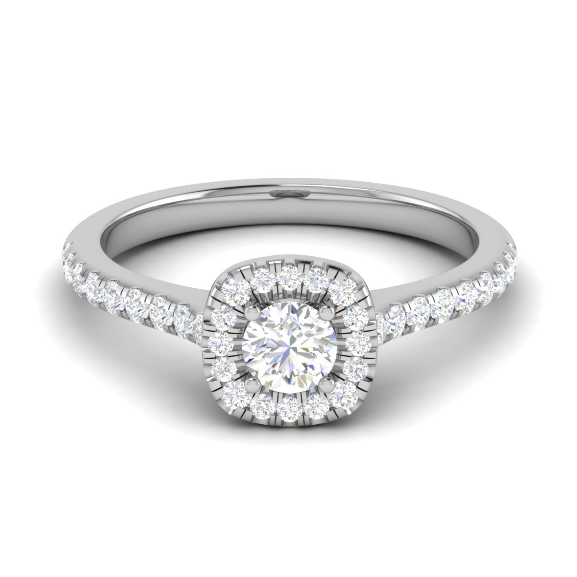 Solitaire Halo Ring for Women