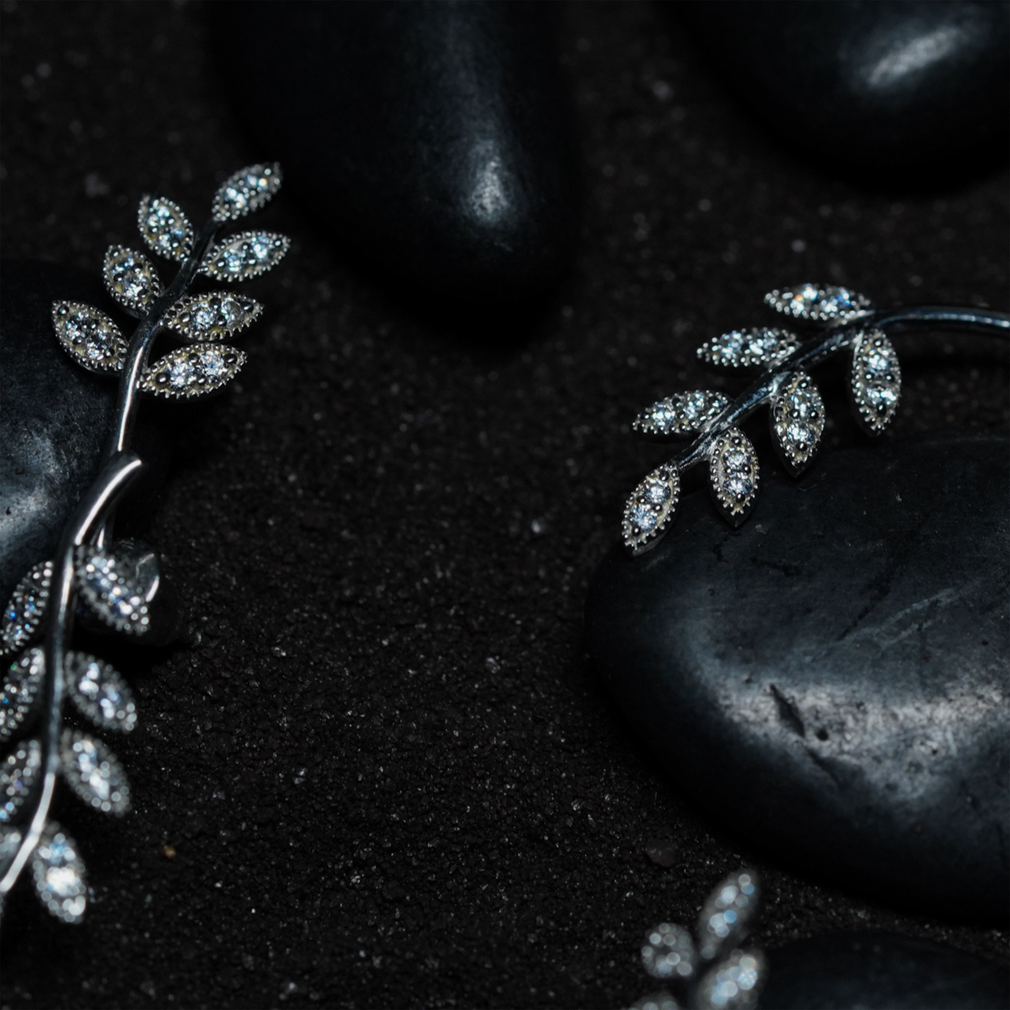 Sterling Silver Leaf Earrings