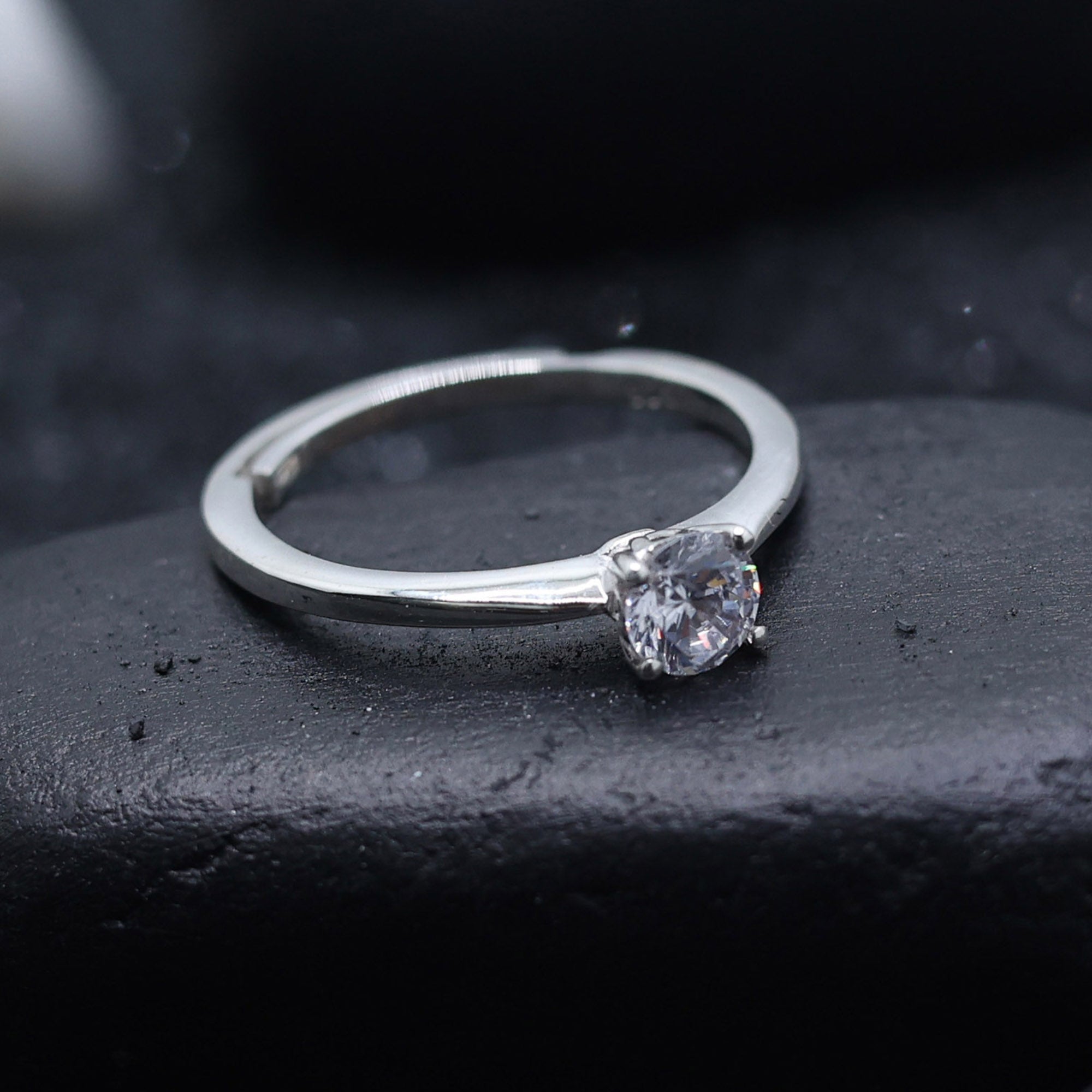 Timeless Solitaire Adjustable Ring