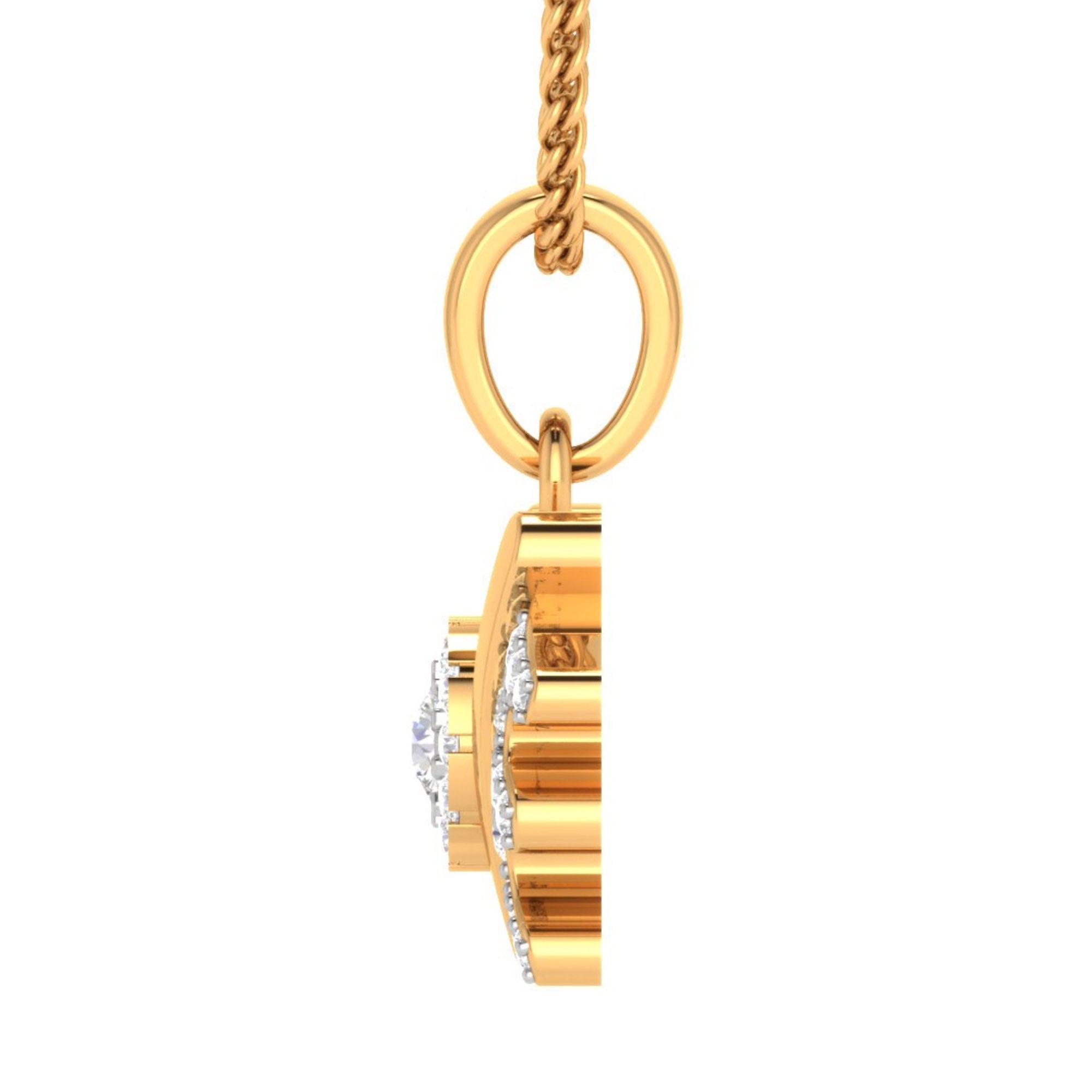 Gold Plated Love Script Pendant