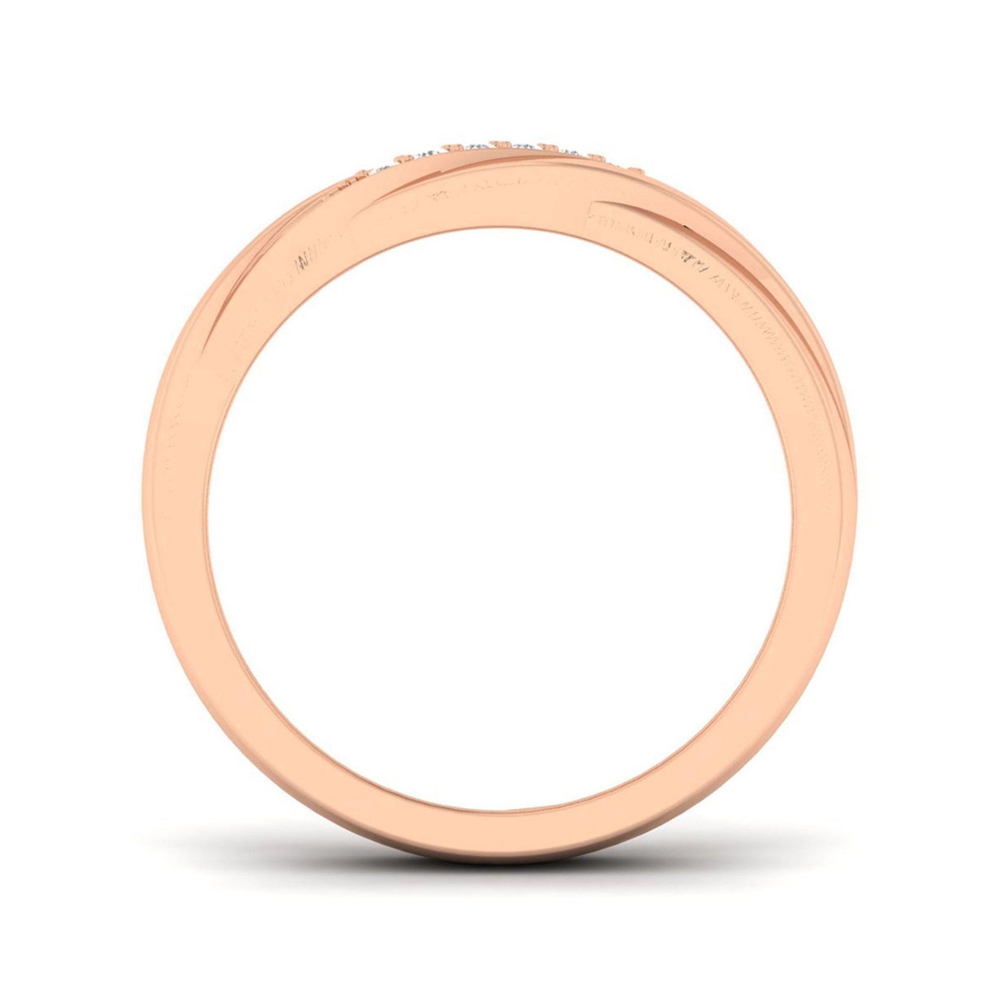Rose Gold Channel Set Women Band