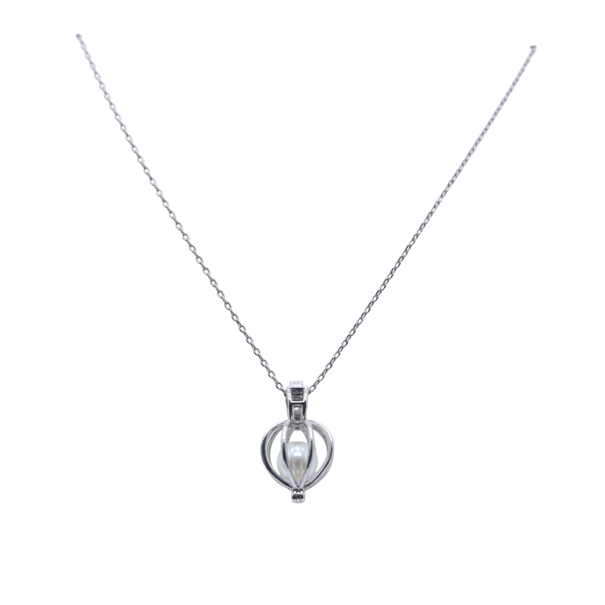 Enclosed Pearl Charm Pendant