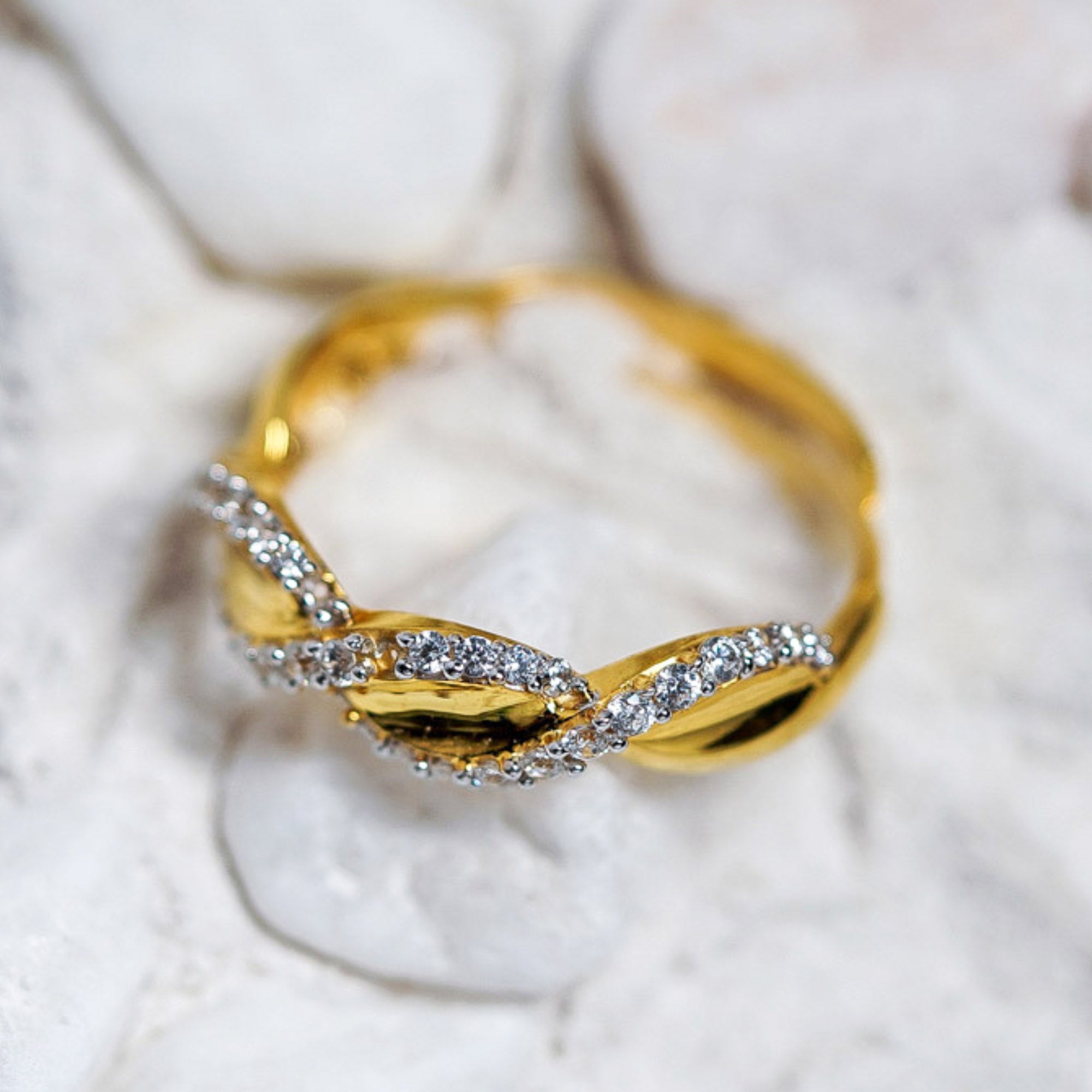 Crossover Diamond Silver Band