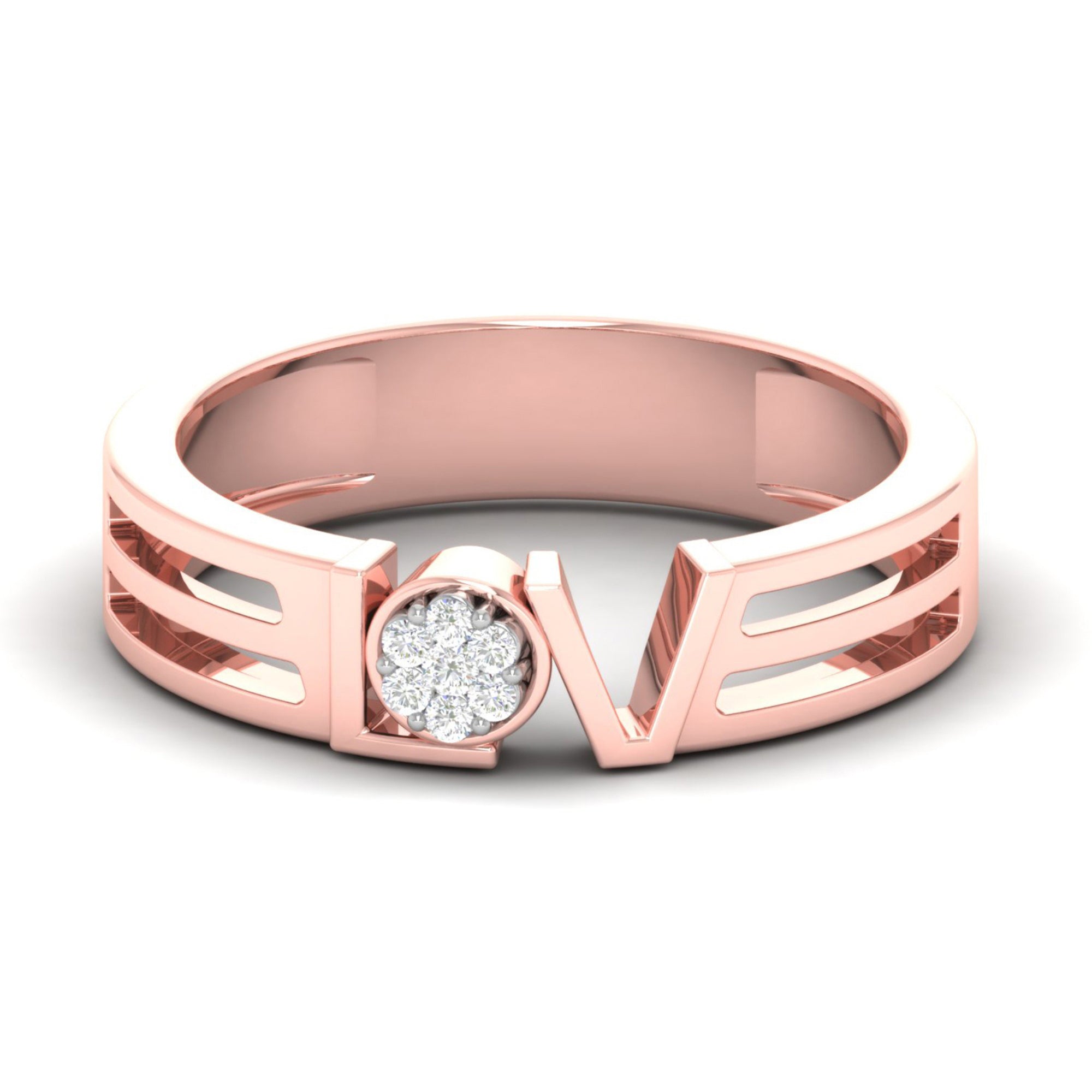 Love Script Diamond Band
