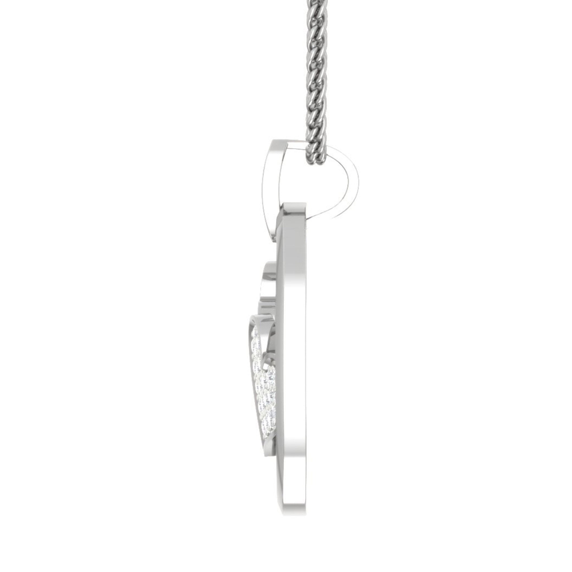 Twin Heart Pendant in Sterling Silver