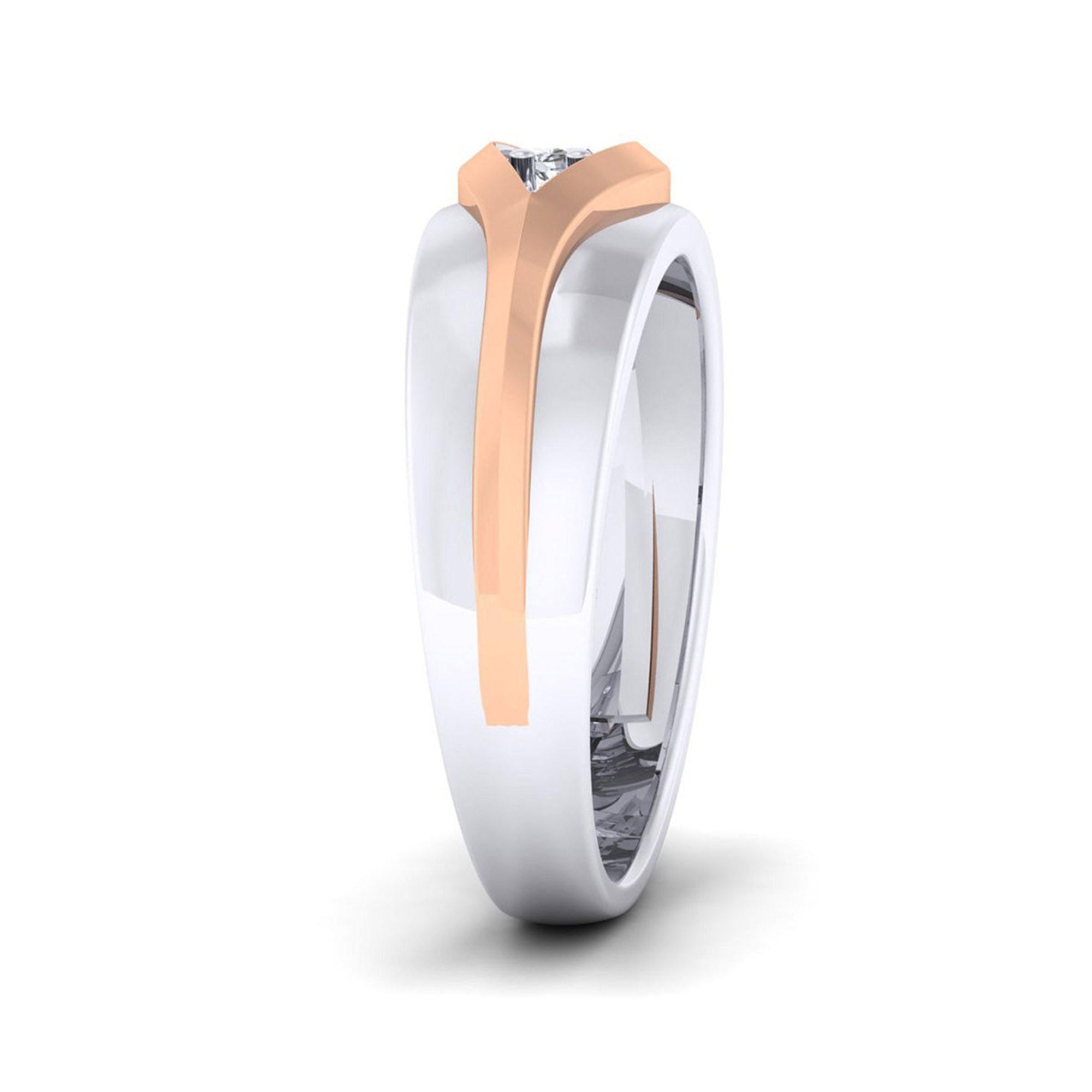 Elegant Two Tone Diamond Band