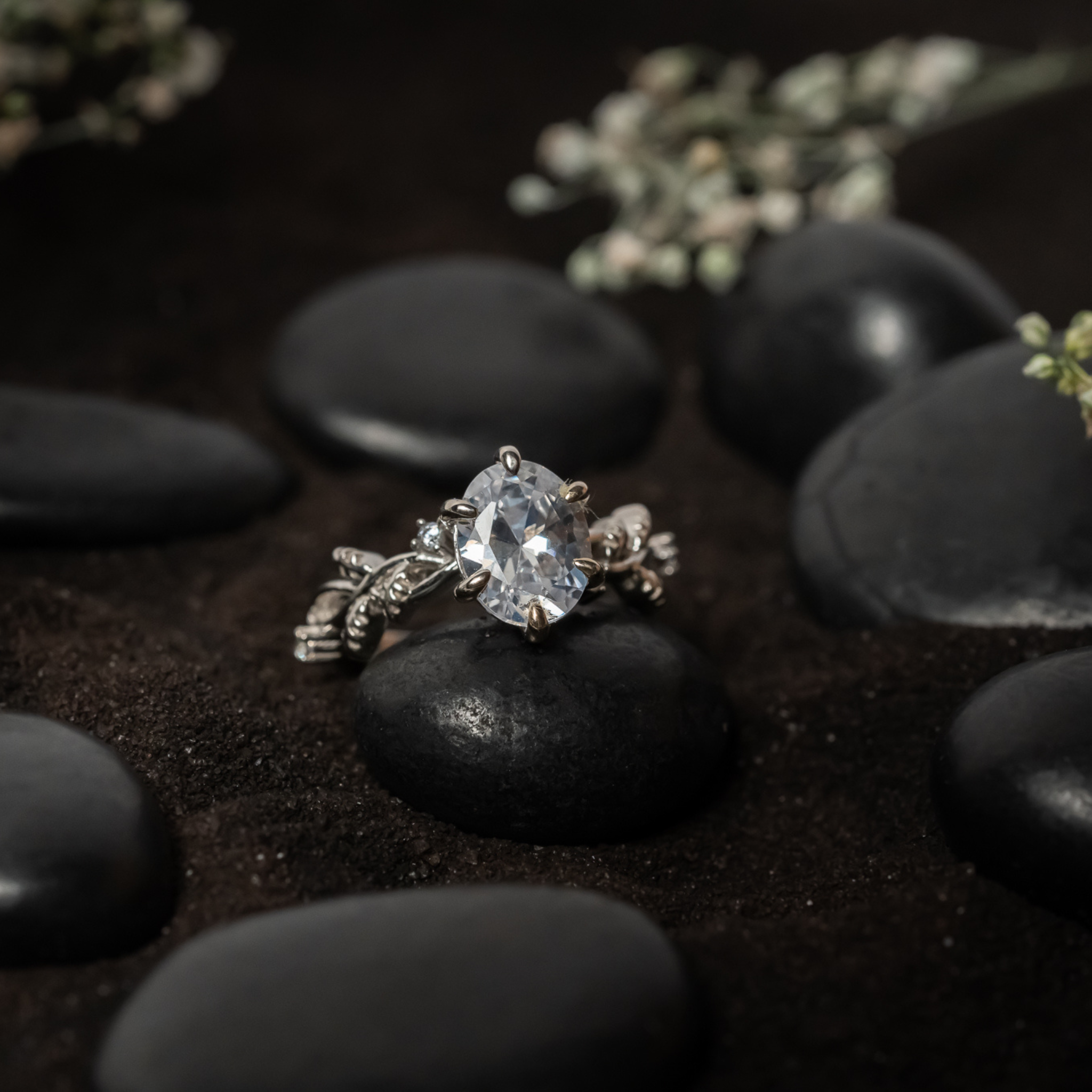 Leafy Elegance Silver Ring