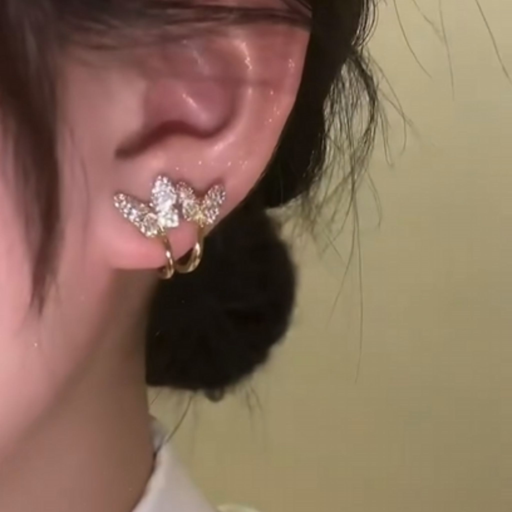 925 sterling silver elegant butterfly earring AUS-990