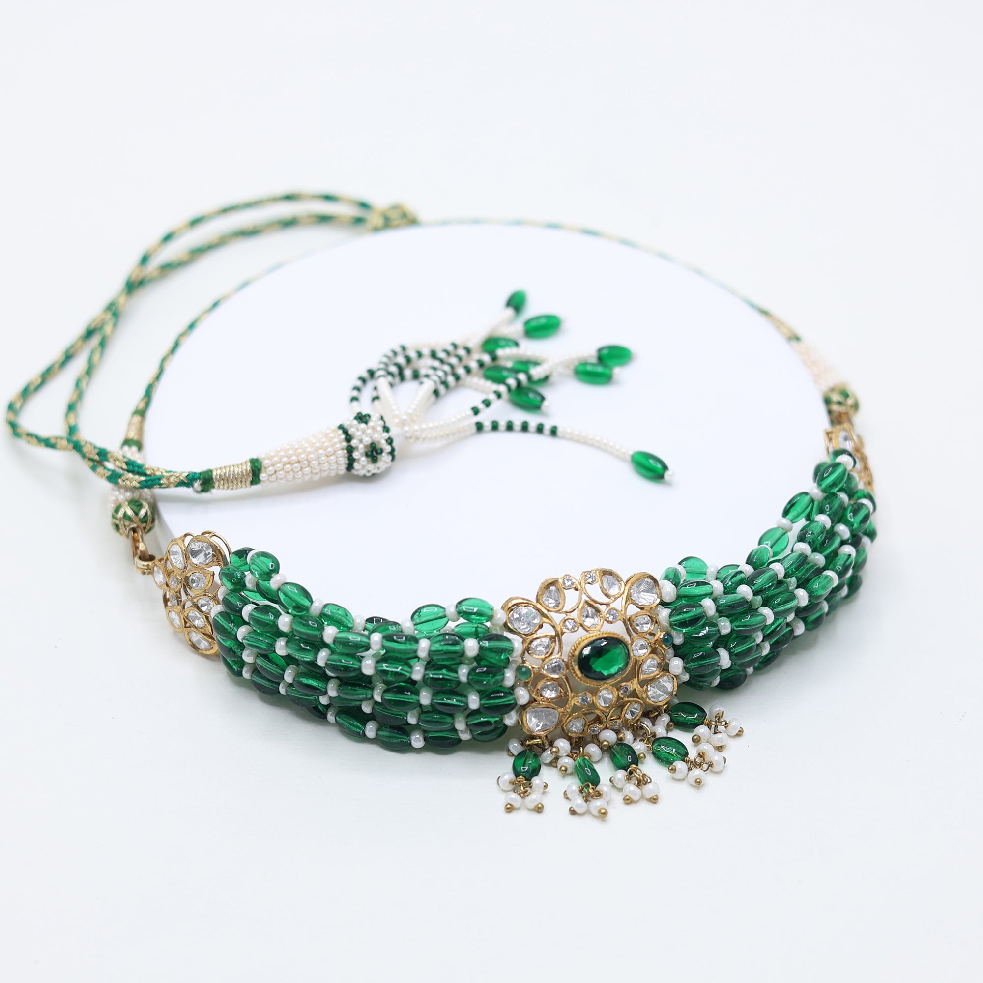 Multi Strand Beaded Kundan Choker
