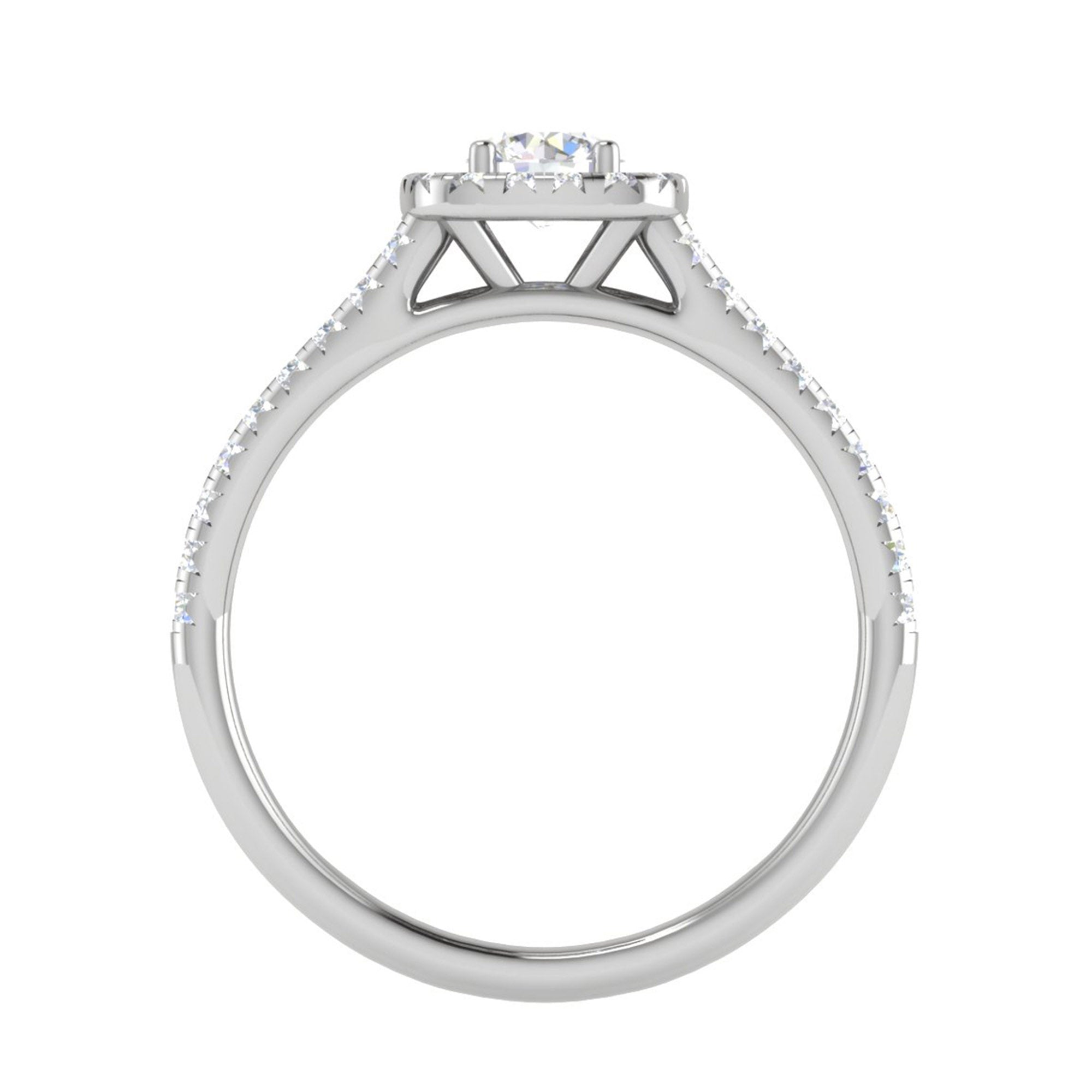 Cushion Halo Split Shank Ring