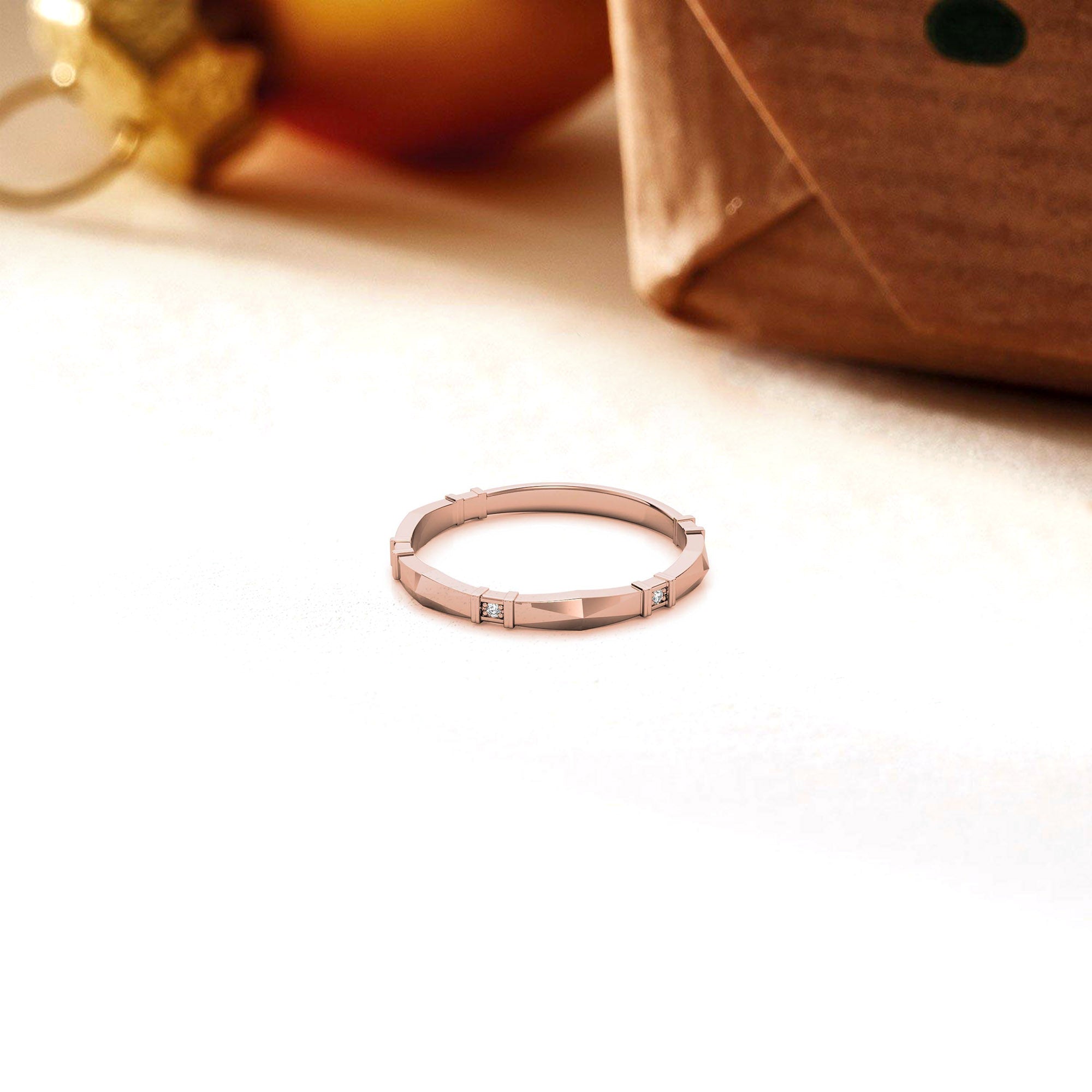 Elegant Party Wear Rose Gold Plated Ring