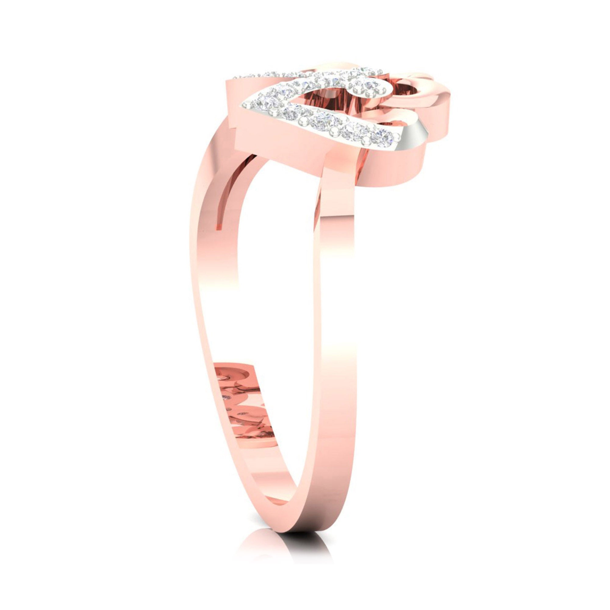 Intertwined Triple Heart Ring