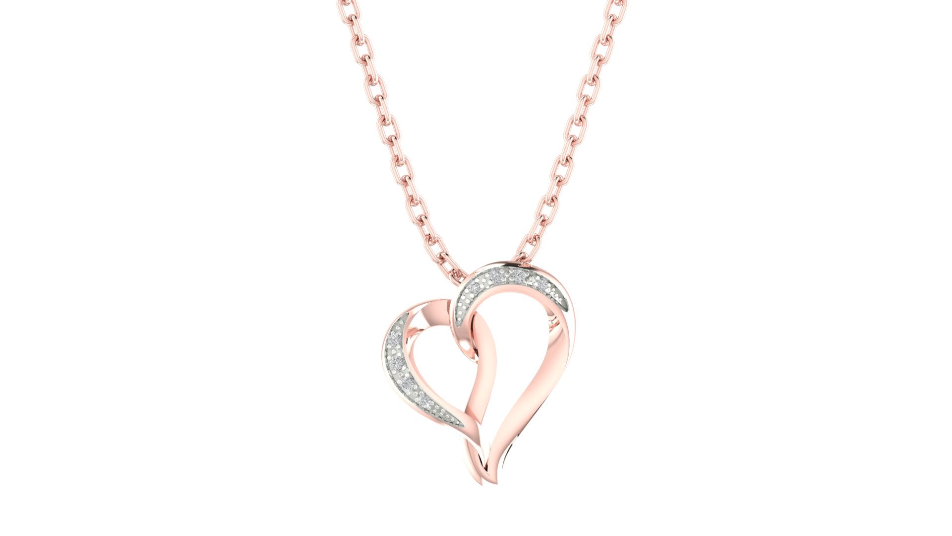 Rose Gold Plated Heart Pendant