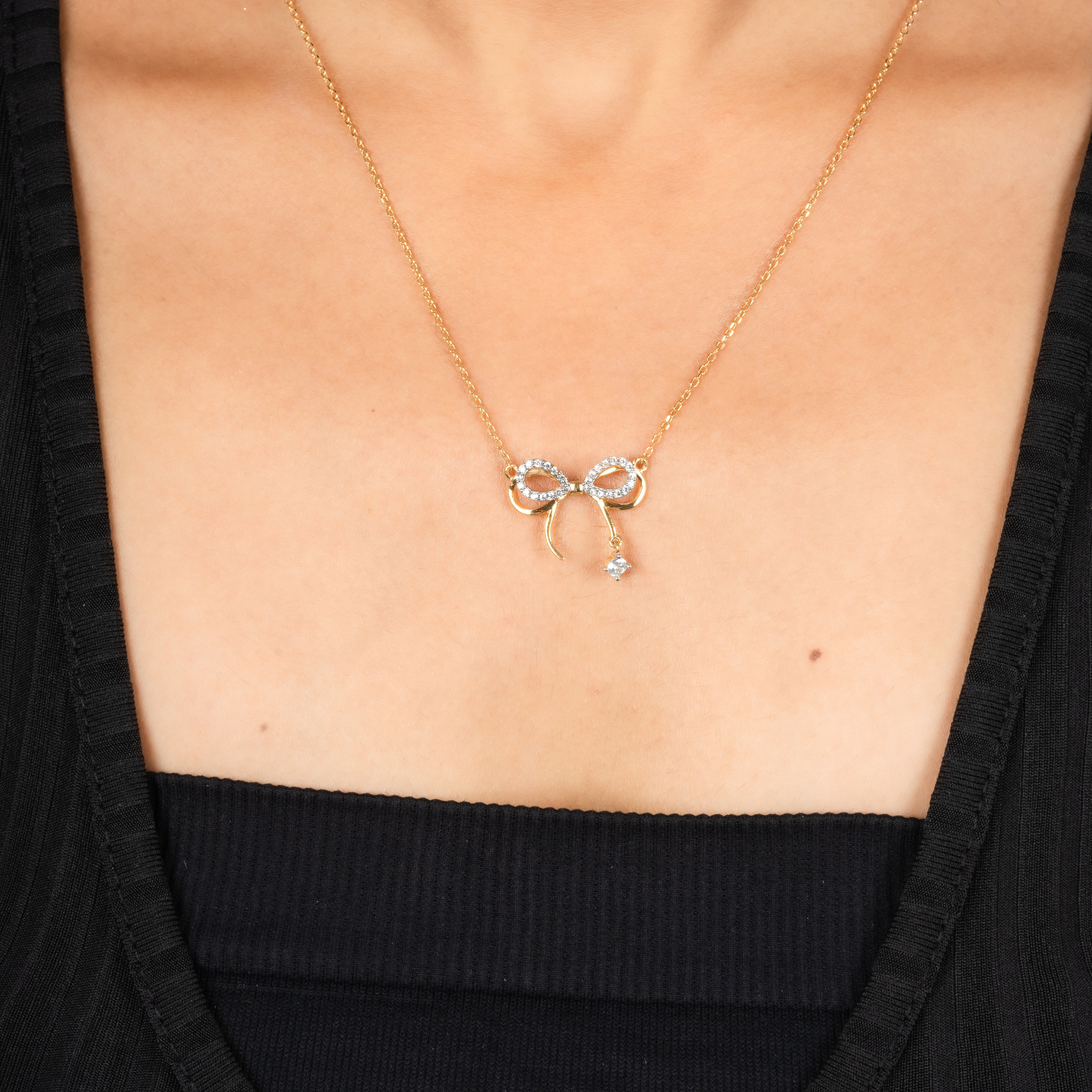 Sterling Silver Bow Design Pendant