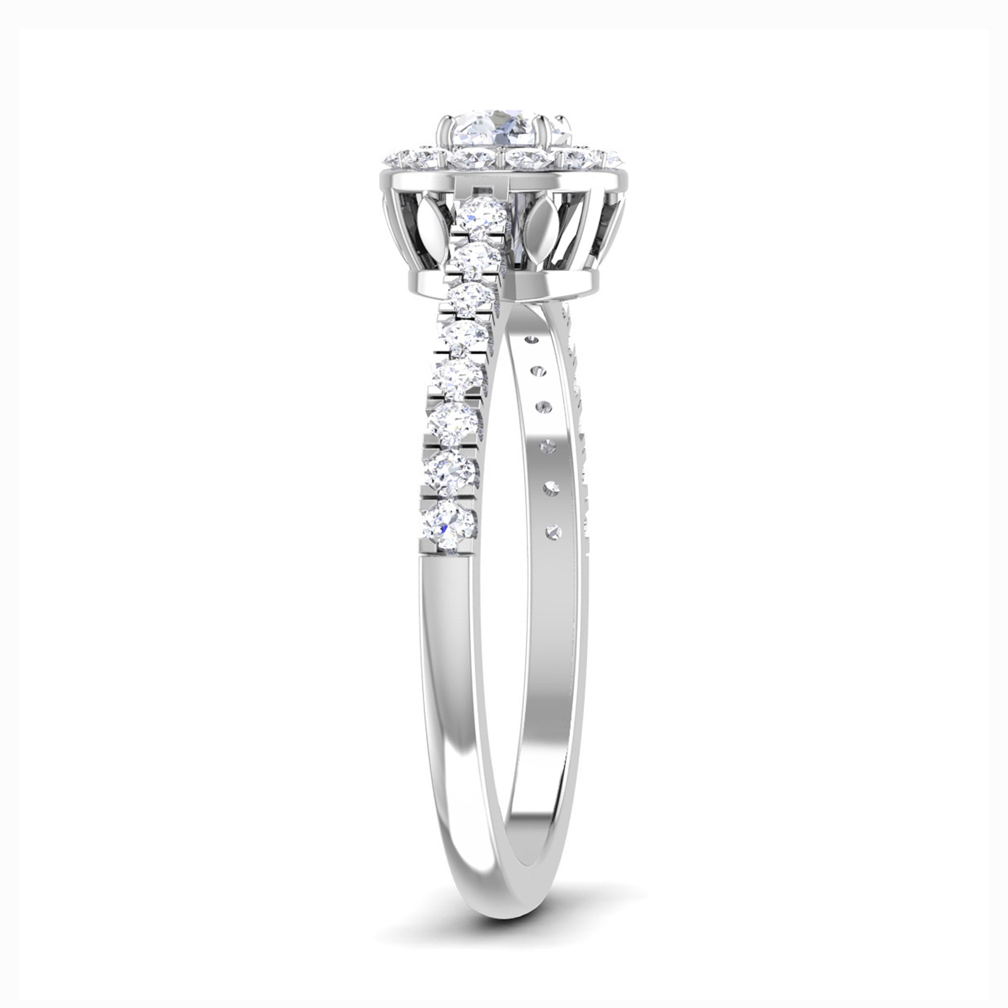 Classic Halo Diamond Ring