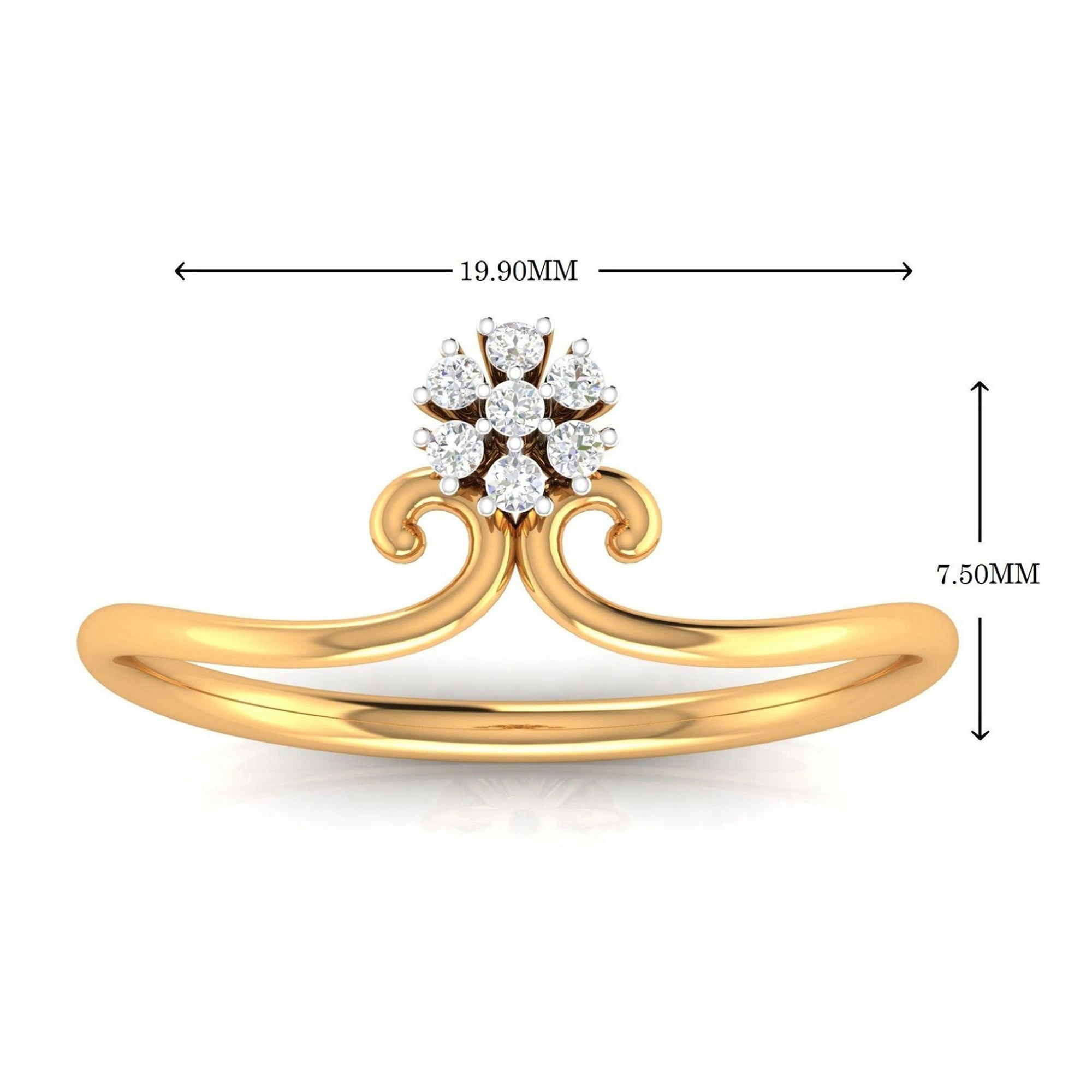 Elegant Floral Cluster Ring