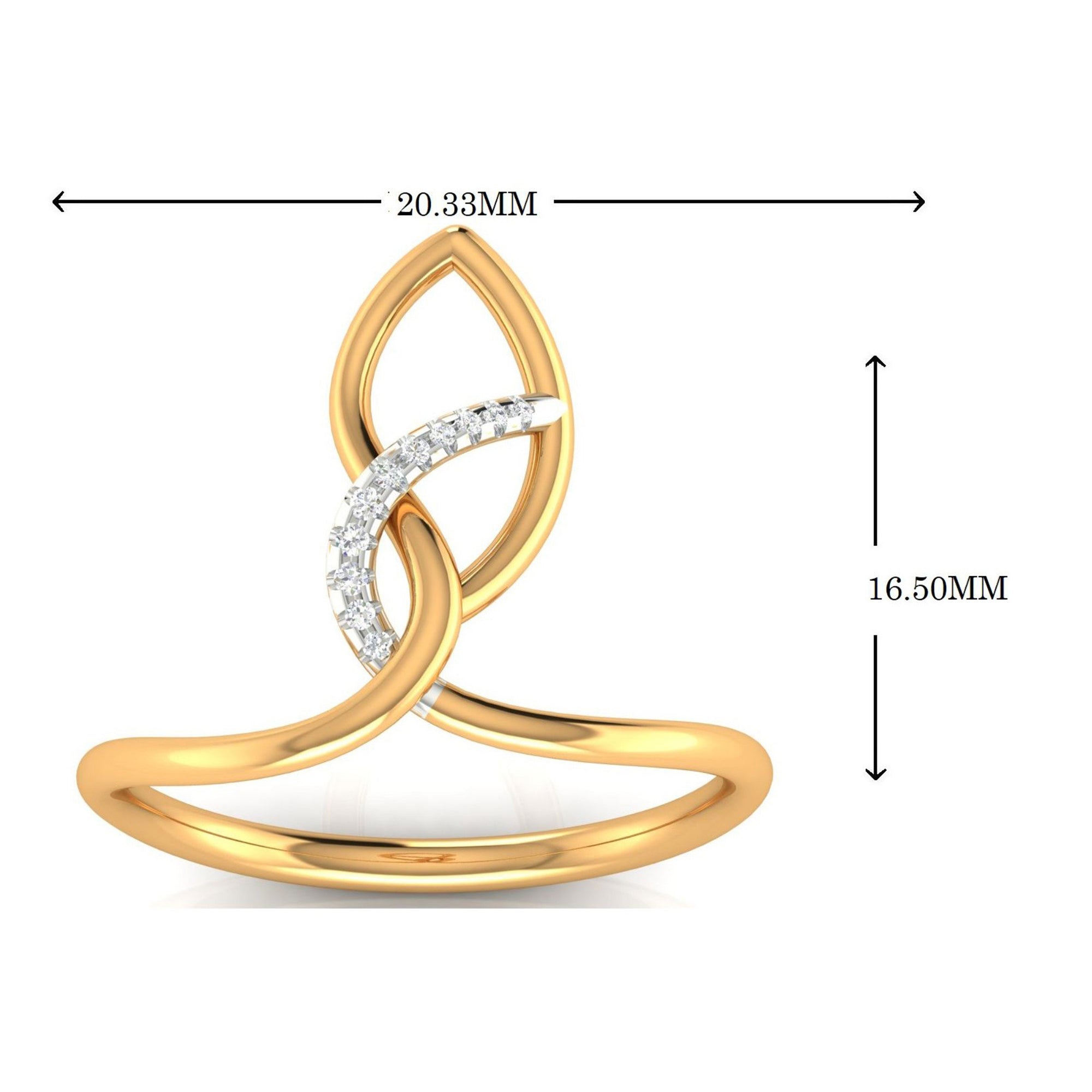 Gold Plated Teardrop Design Ring