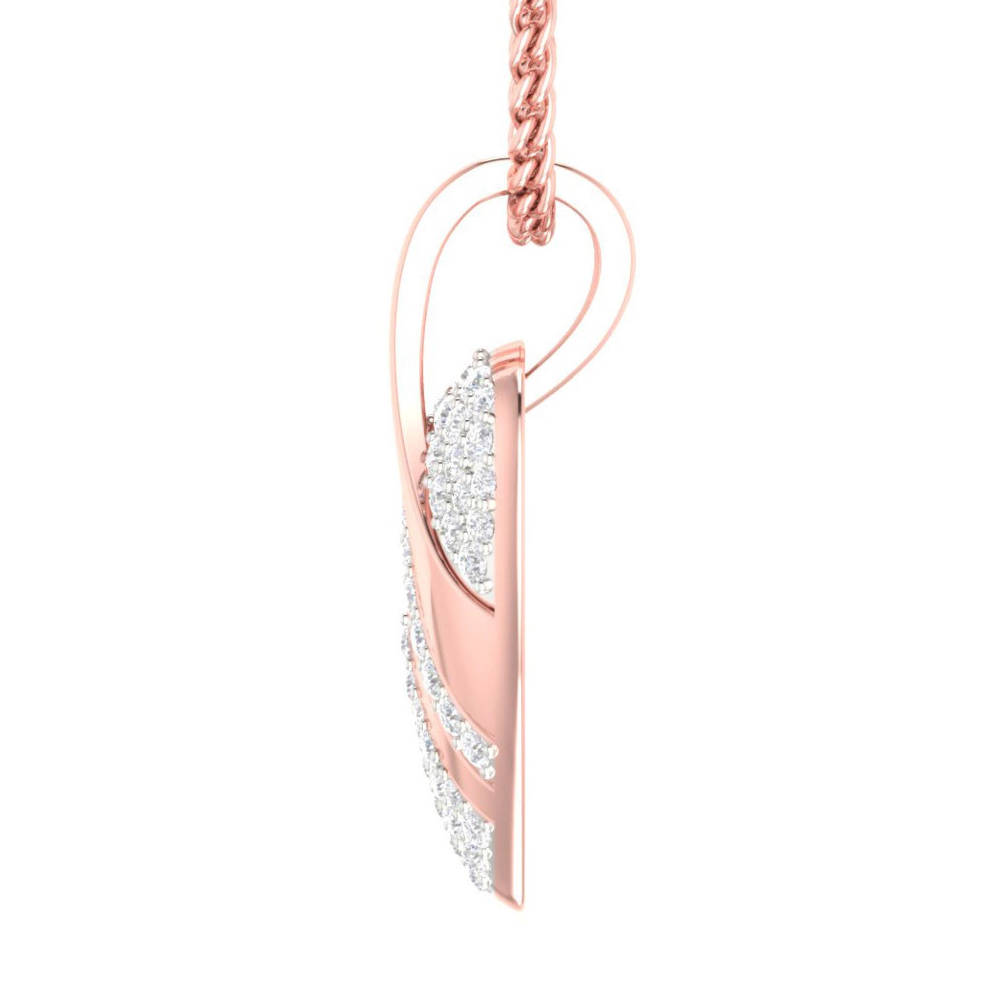 Rose Gold Diamond Heart Pendant