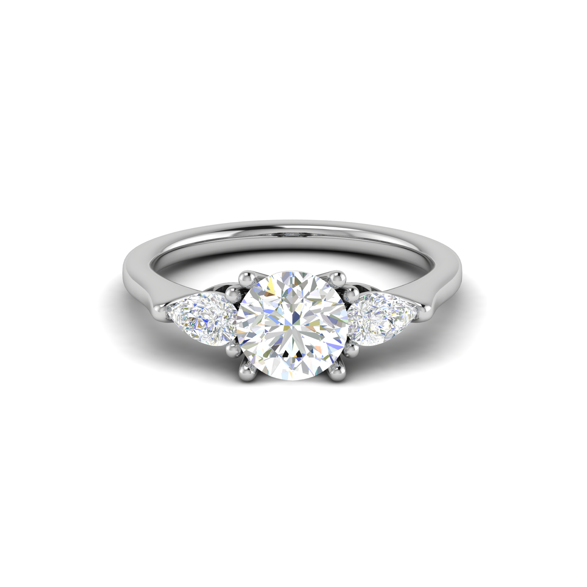 White Gold Plated Silver Ring