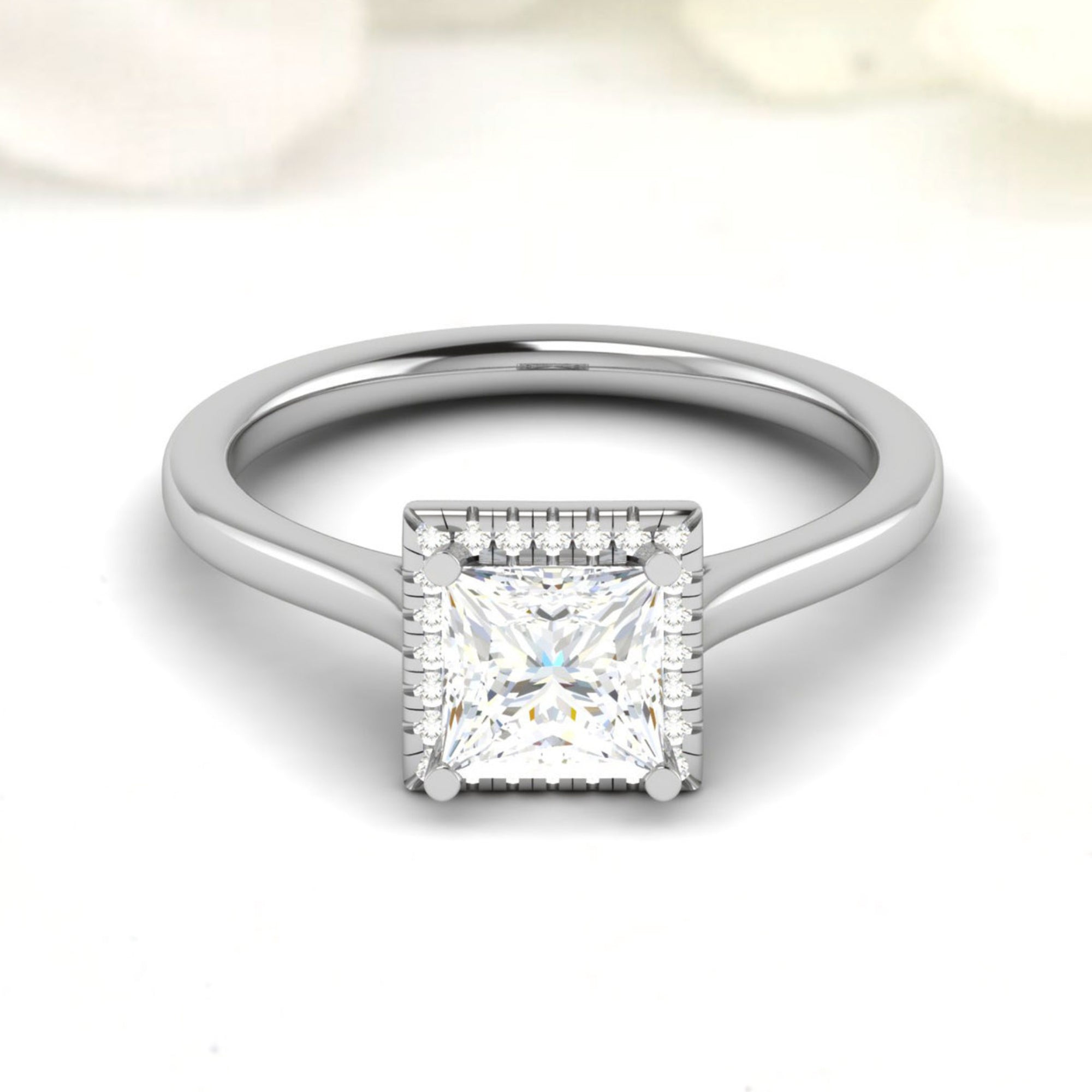 Sterling Silver Princess Cut Ring